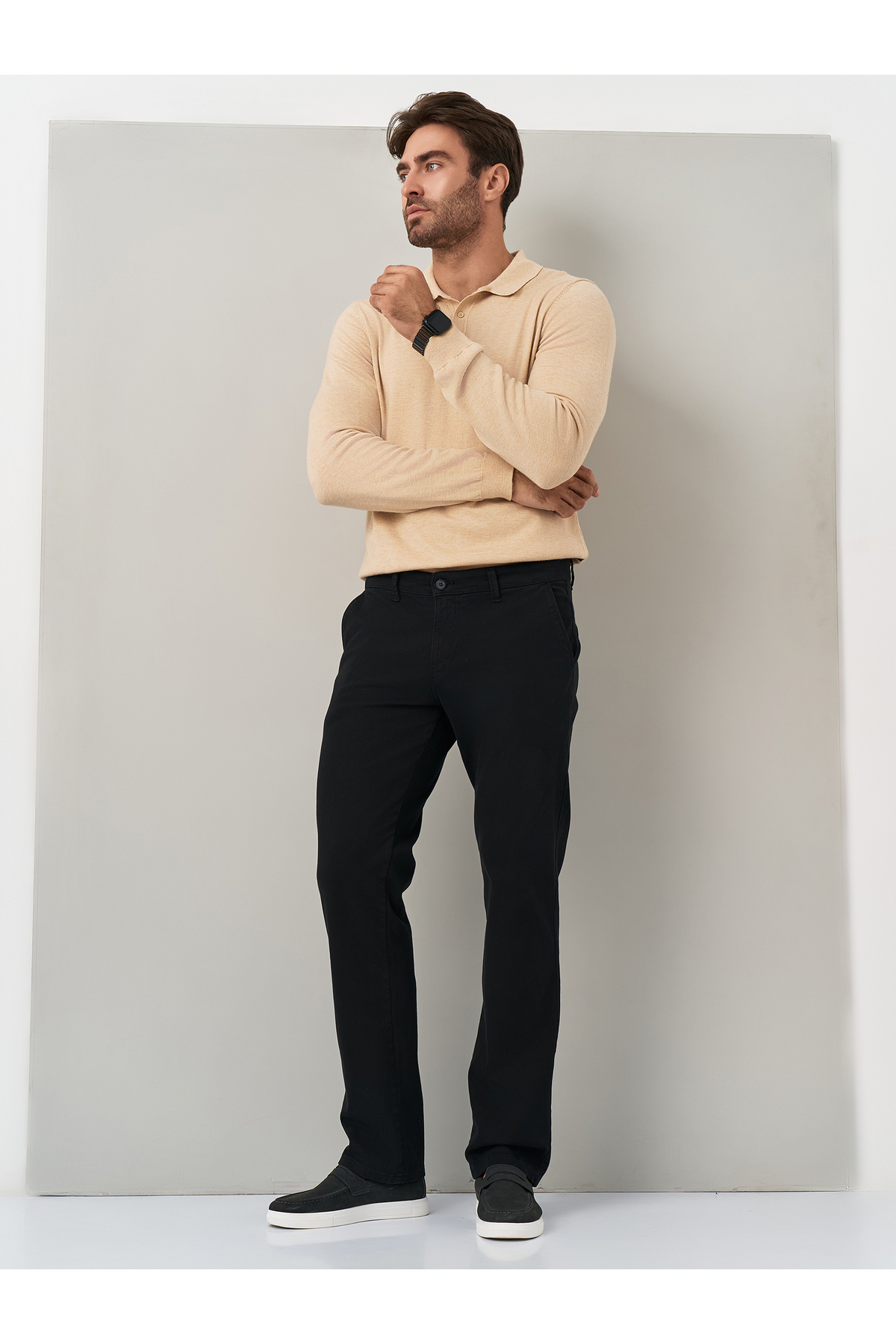 Regular Fit Pamuklu Siyah Chino Pantolon — مشکی 27030