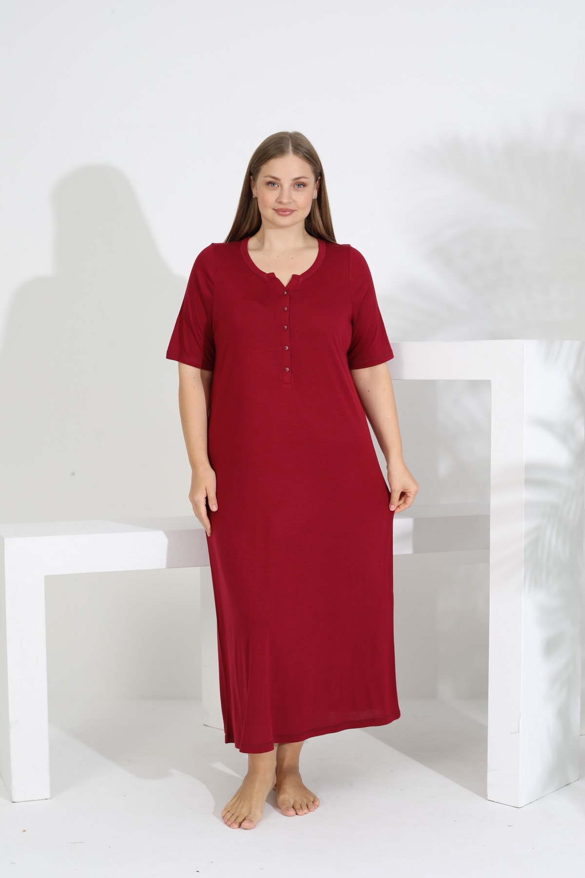 Etoile Kadın Bambu Kısa Kol Gecelik