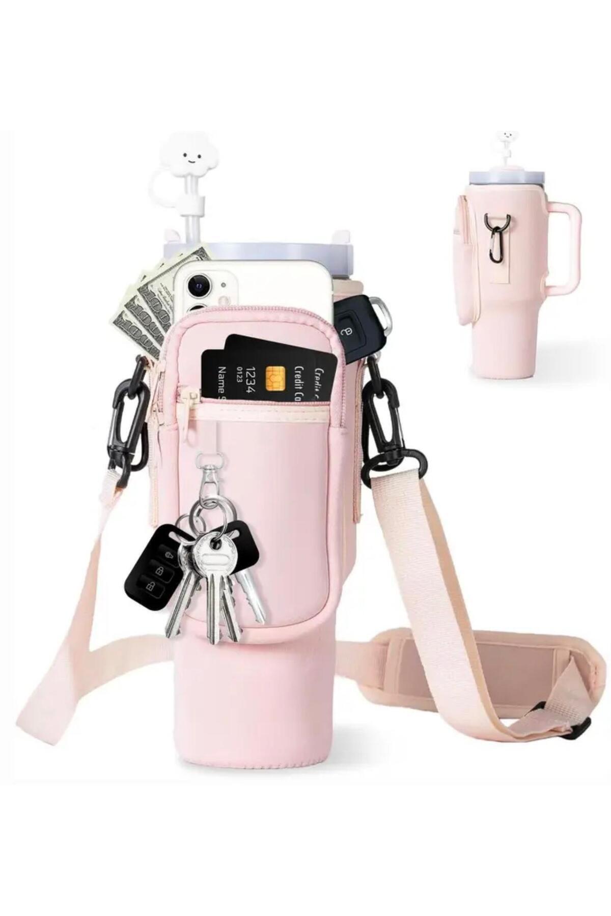 alisa Pipetli 1.18 Lt Termos Askılı Koruma Termos Kılıfı Çanta Ve Omuz Askısı