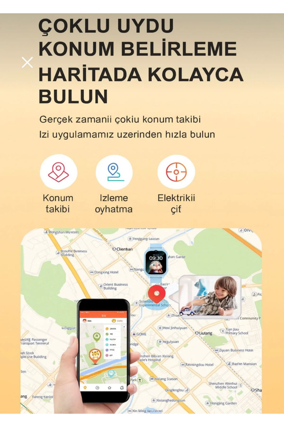 LİFİİ SİM KARTLI GPS`Lİ KAMERALI GÖRÜNTÜLÜ GÖRÜŞMELİ ÇOCUK GÜVENLİĞİ İÇİN AKILLI SAAT fotoğrafı 4 (önizleme)