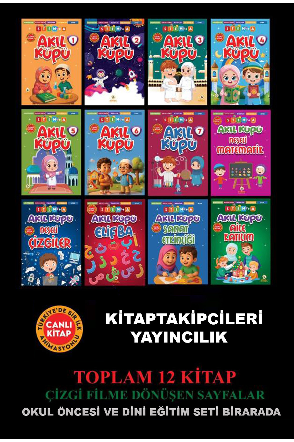 kitaptakipcileri 3-6 Yaş Akıl Küpü Okul Öncesi Dini Ve Değerler Eğitimi Hazırlık Seti MEB Uyumlu 12 Kitap Gürsu Çocuk fotoğrafı 2 (önizleme)