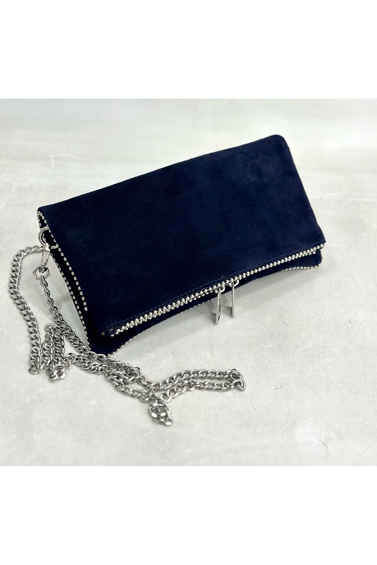 Mioss Bags %100 Deri Süet Zarf Çanta