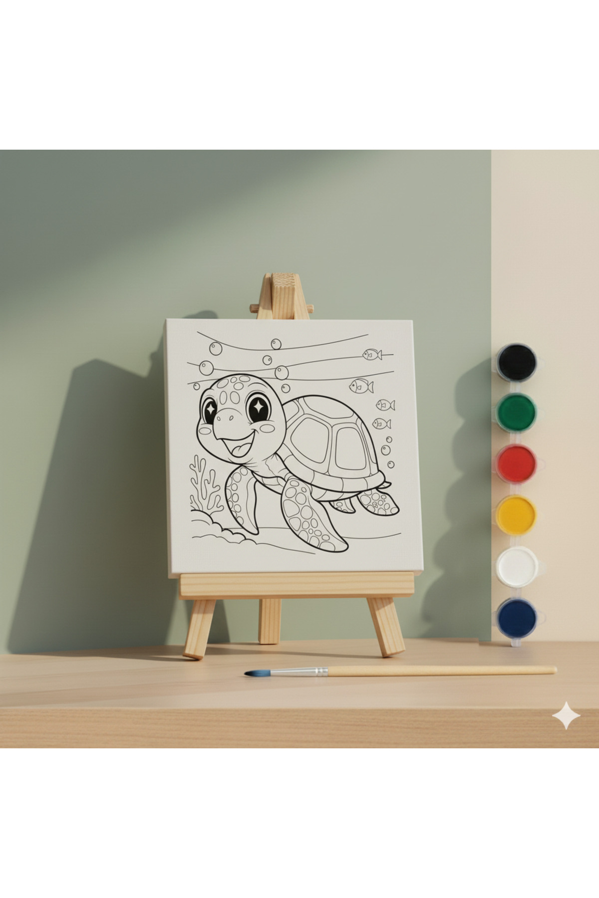 Hobiuniverse Çocuklar İçin Karetta Karetta Boyama Tuvali Eğitici Ve Eğlenceli Boyama Seti