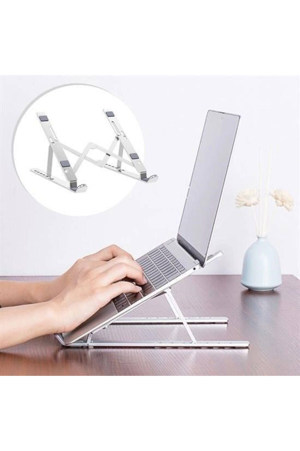 sesengo BUFFER® Ayarlanabilir Dizüstü Destek Tabanı Tamamen Katlanabilir Taşınabilir Laptop Yükseltici