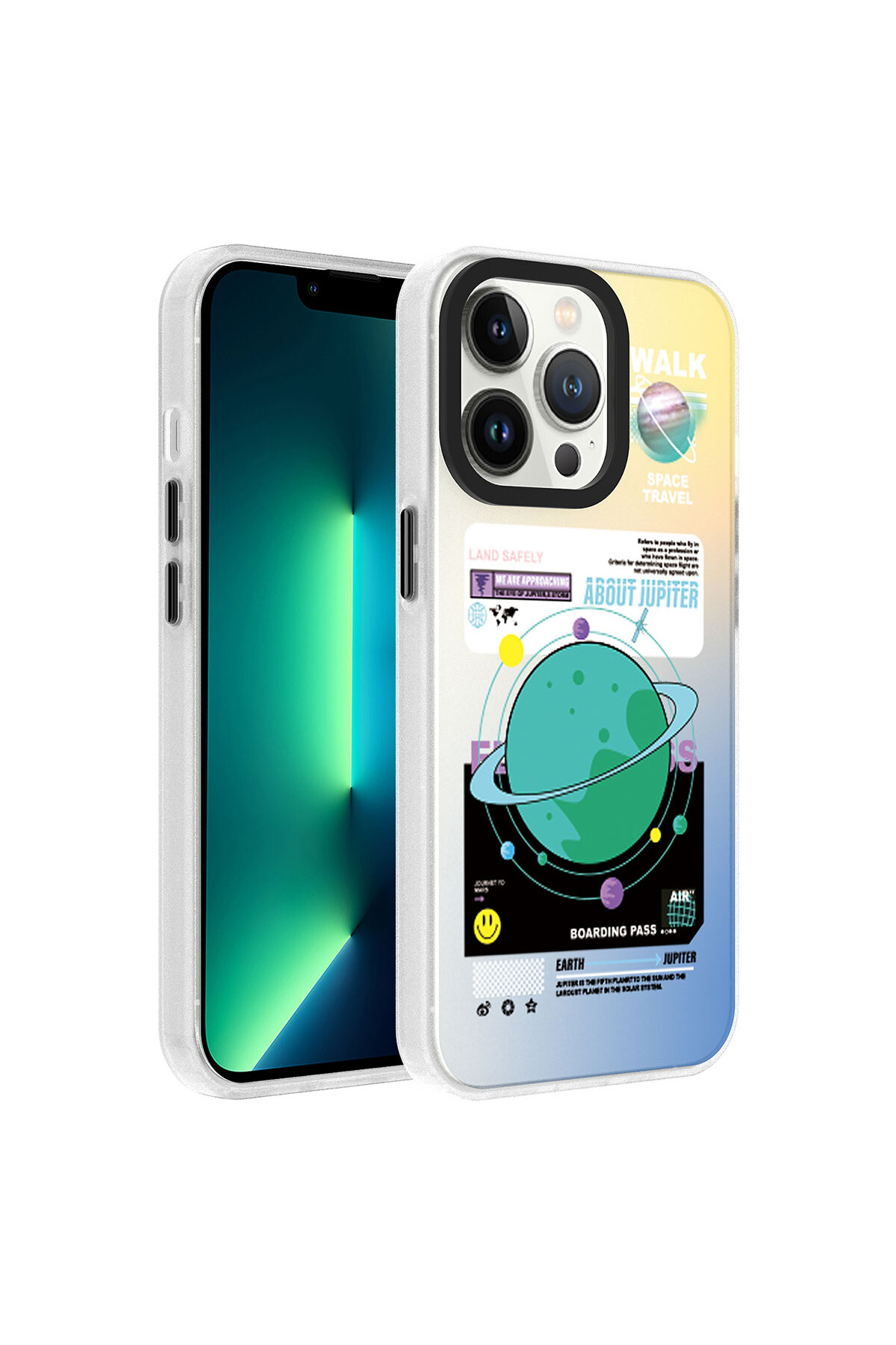 iPhone 13 Pro Uyumlu Desenli NXXA Dragon Sert Kılıf-Gezegen