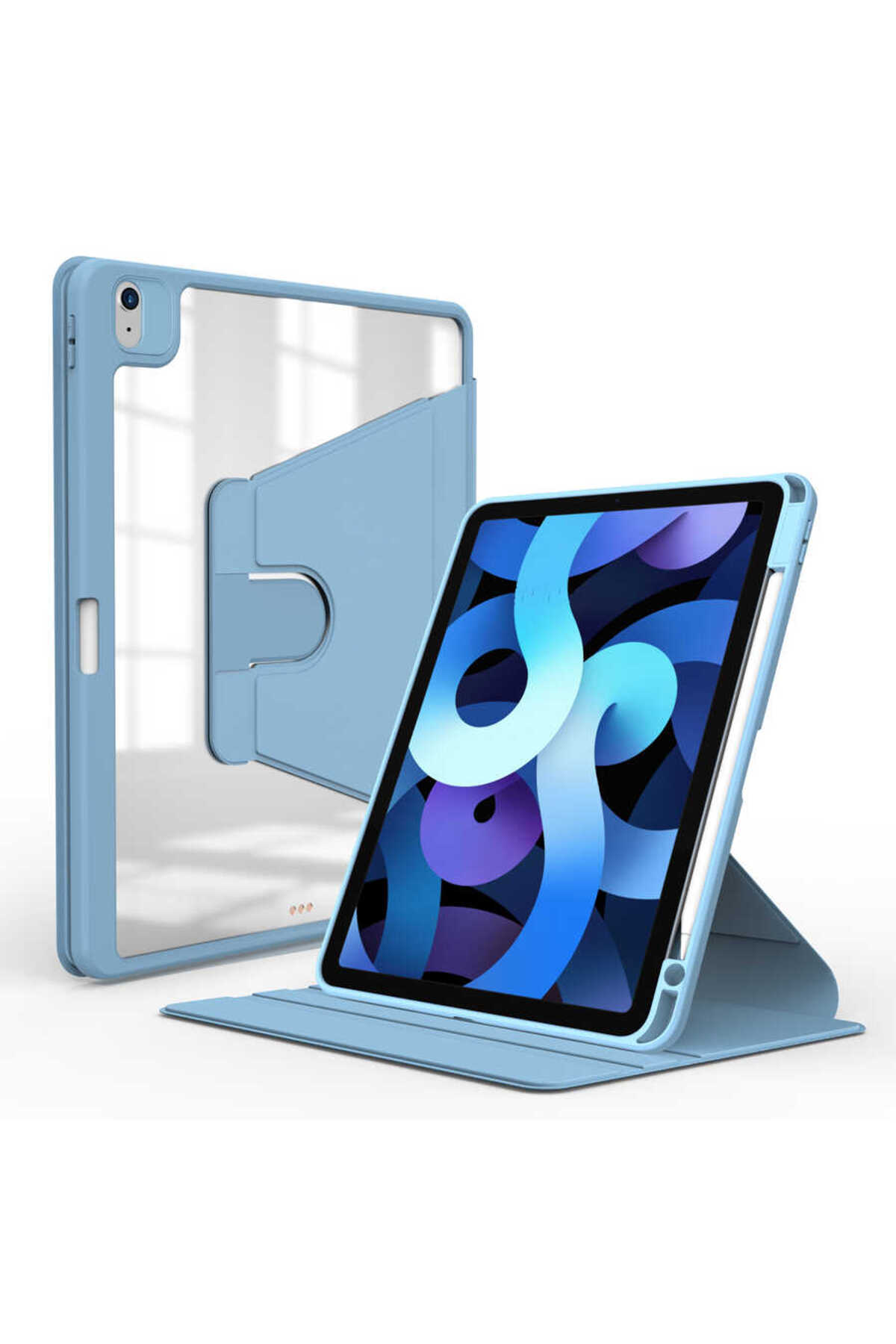 iPad 11.Nesil 2025 Kılıf NXXA Nayn Dönebilen Standlı Kılıf - Mavi Açık