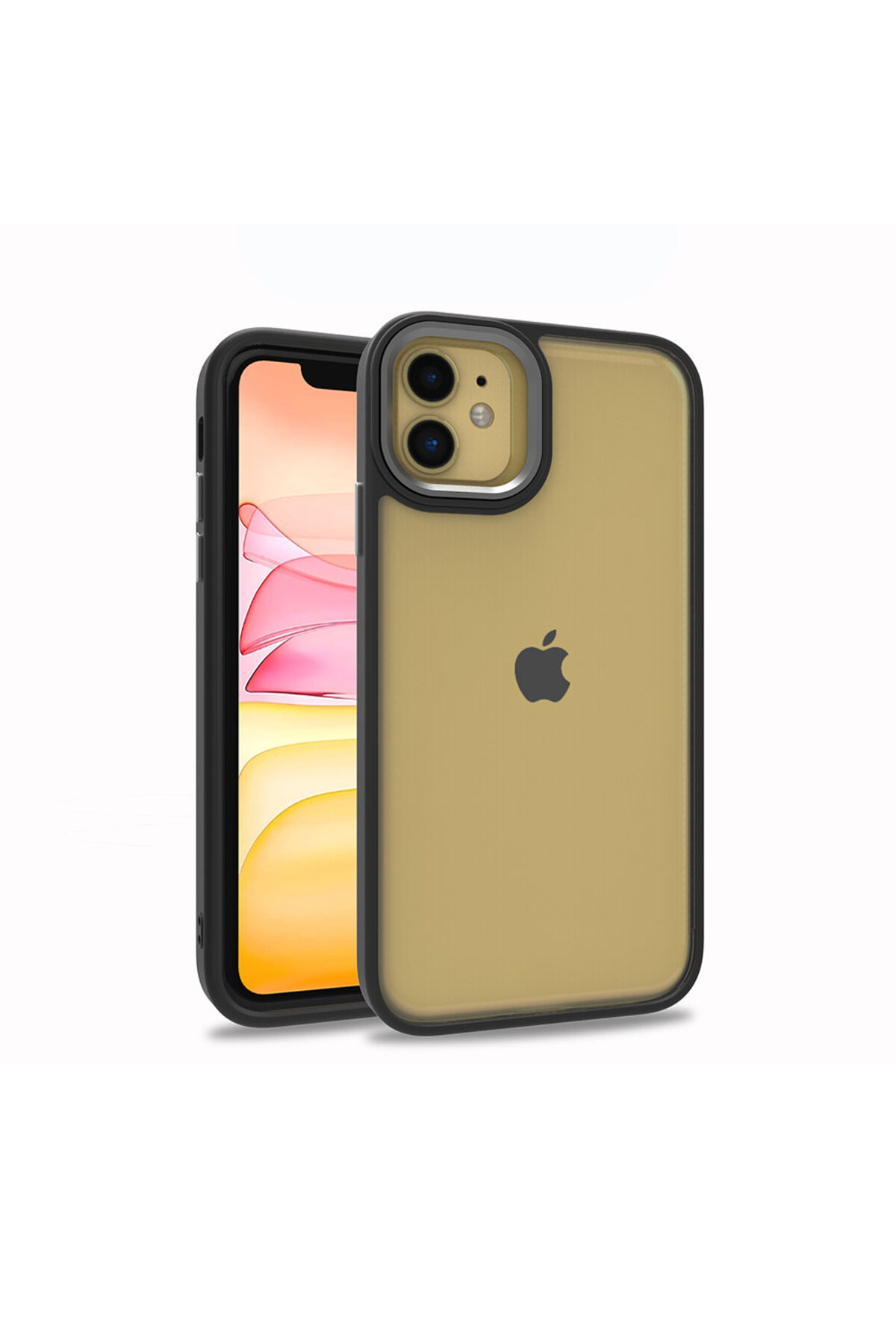 iPhone 11 Uyumlu JoieCreatif Flora Kılıf-Siyah