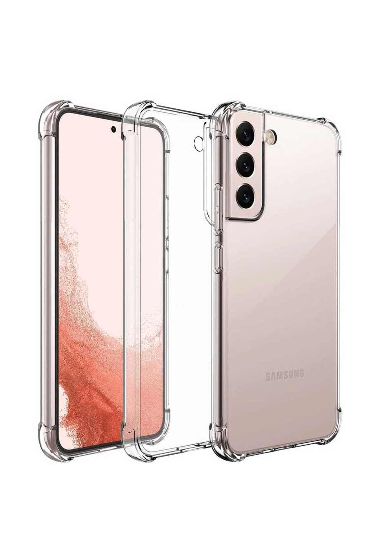 Galaxy S22 Plus Uyumlu JoieCreatif Kamera Korumalı Nitro Anti Shock Silikon-Renksiz