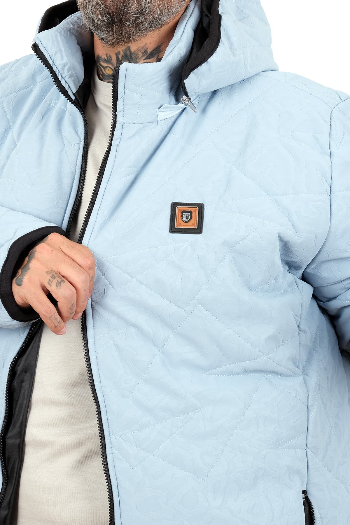 ModeXL Mode XL Erkek Buyuk Beden Mont Kapsonlu Kapıtone 25708 görsel 4