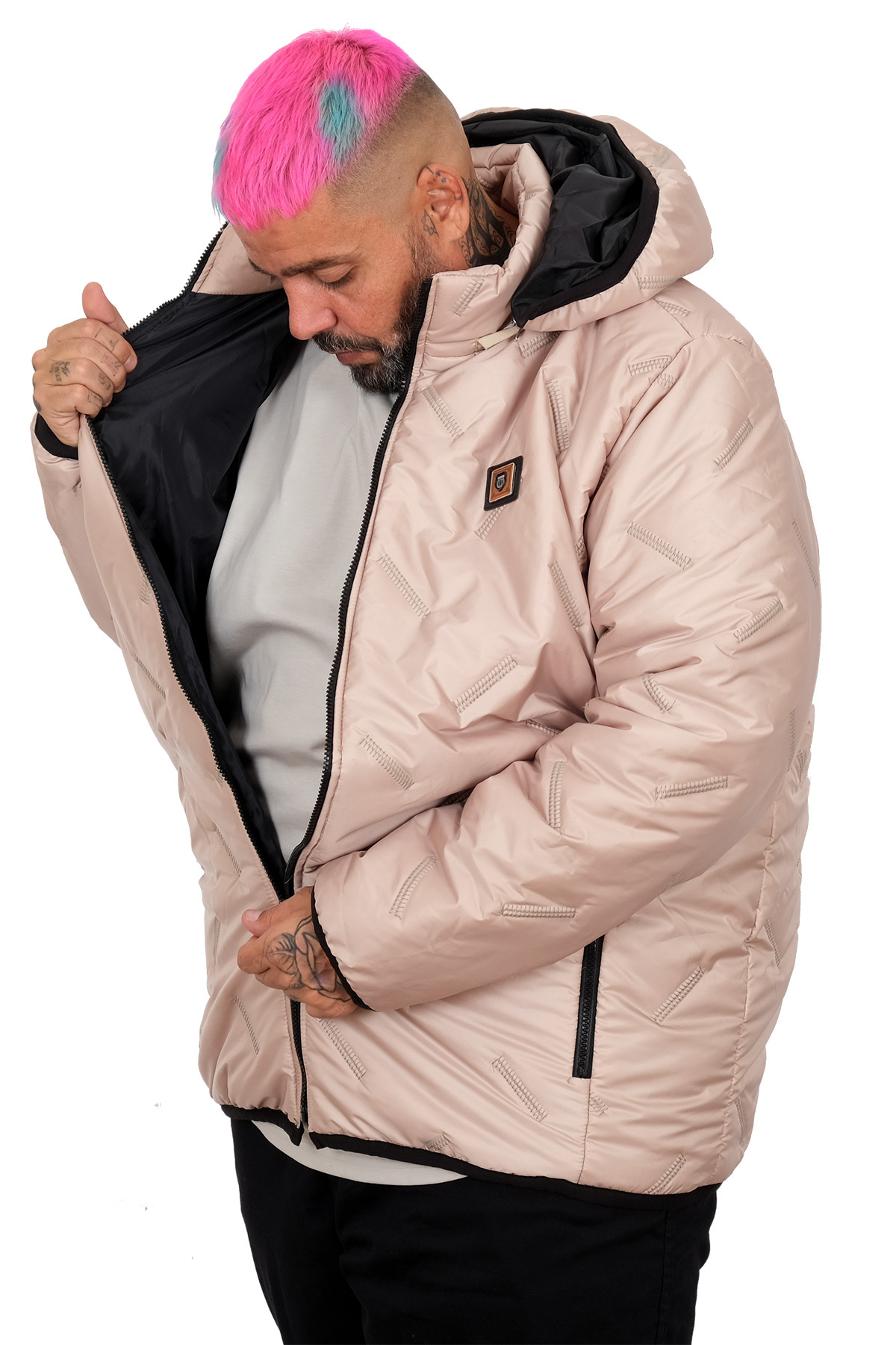 ModeXL Mode XL Erkek Buyuk Beden Mont Kapsonlu Kapıtone 25708 görsel 2