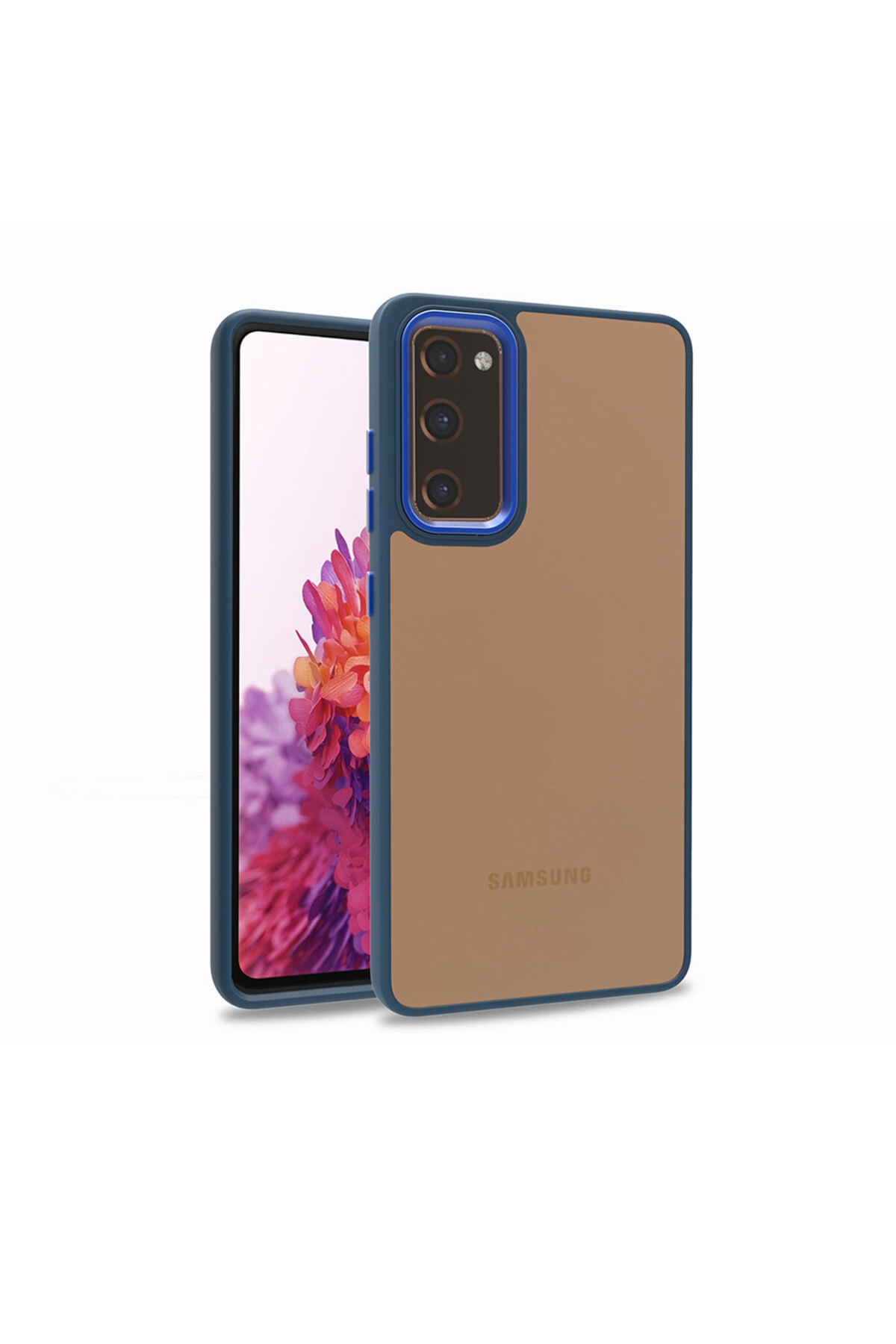 Galaxy S20 FE Uyumlu JoieCreatif Flora Kılıf-Mavi