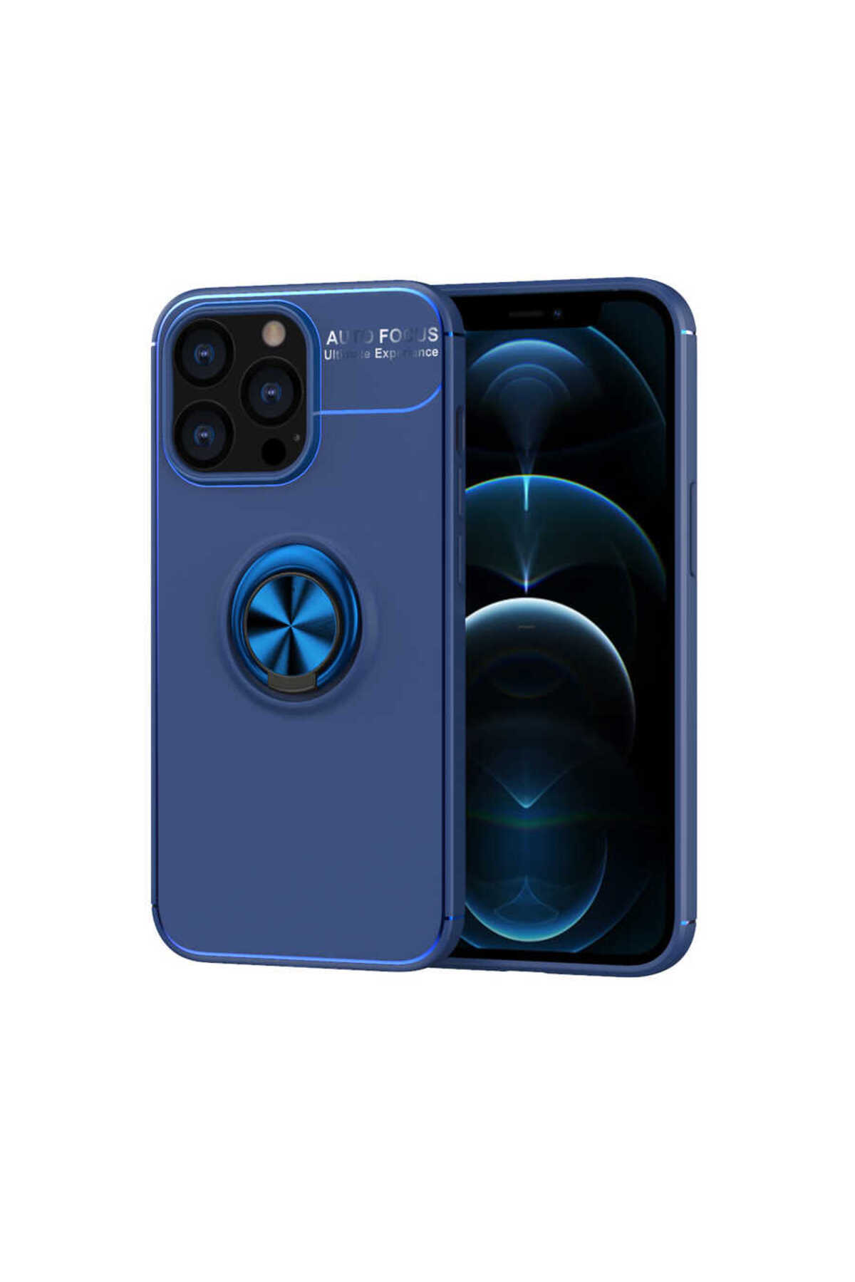 iPhone 14 Pro Uyumlu NXXA Ravel Silikon Kılıf-Mavi