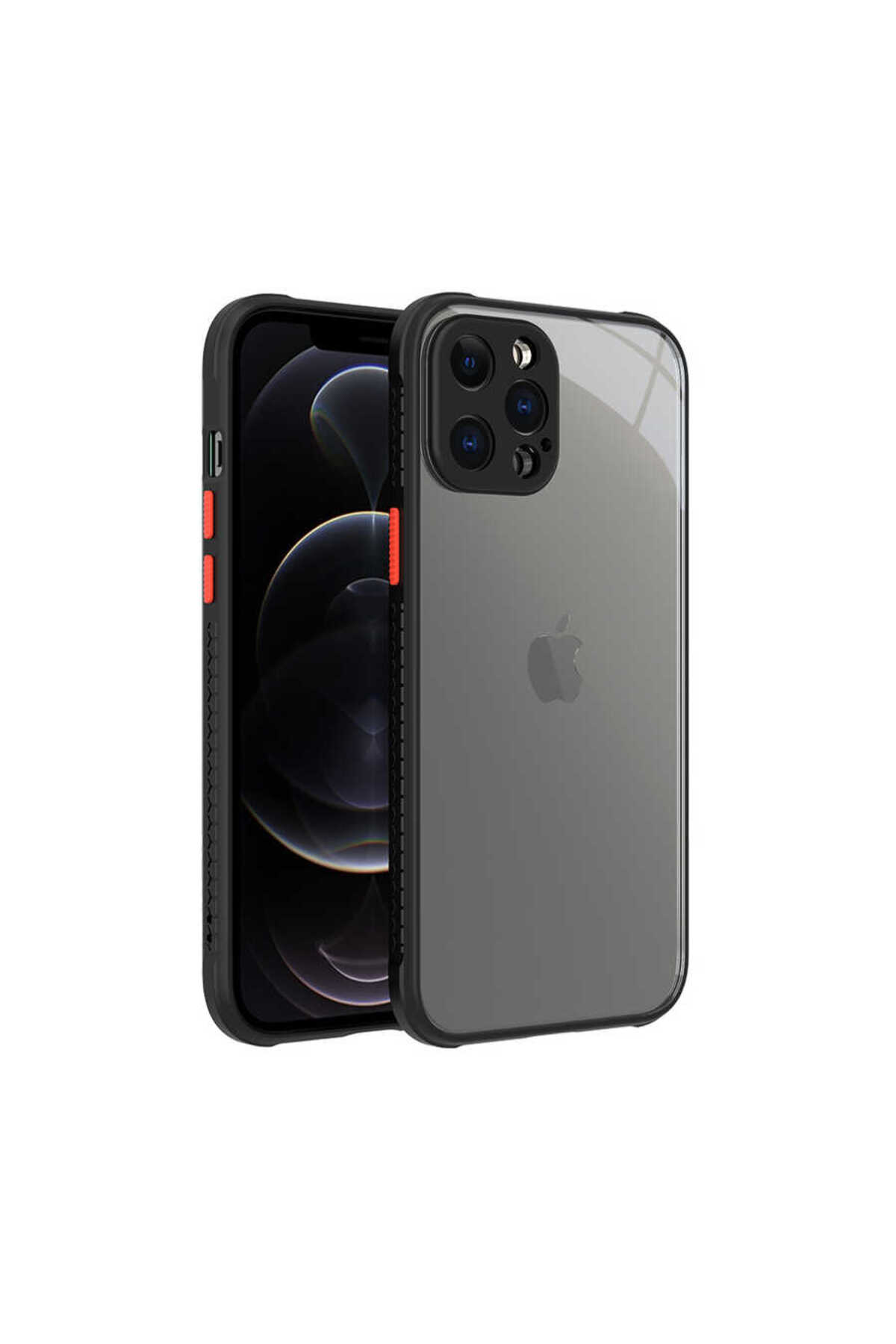 iPhone 12 Pro Max Uyumlu NXXA Kaff Kılıf-Siyah