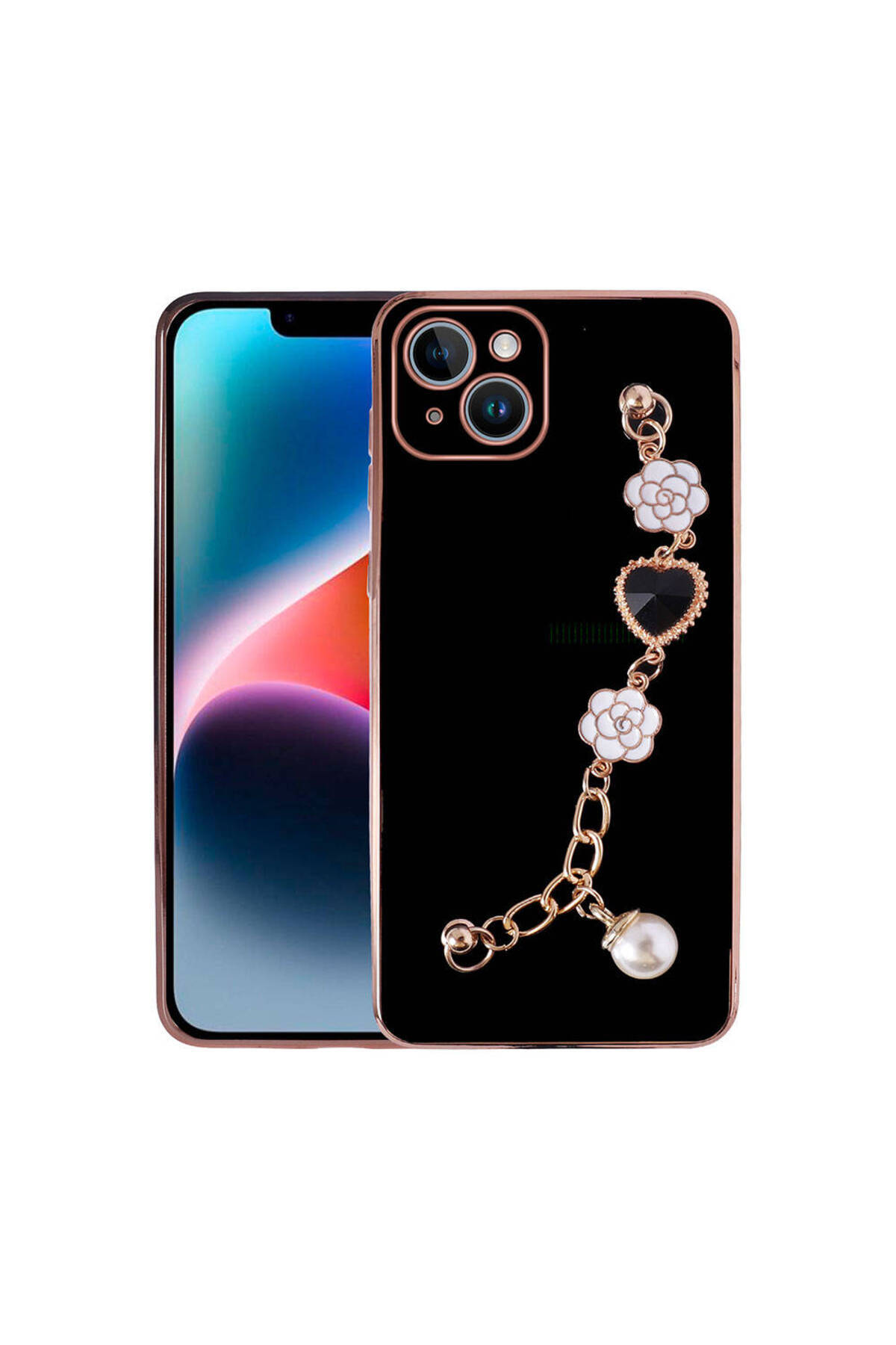 iPhone 15 NXXA El Tutamaçlı Kamera Korumalı NXXA Taka Silikon Kılıf-Siyah