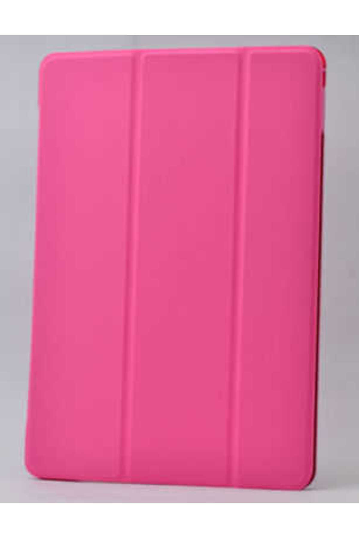 Galaxy Tab 4 10.1 T530 Uyumlu NXXA Smart Cover Standlı 1-1 Kılıf-Pembe Koyu