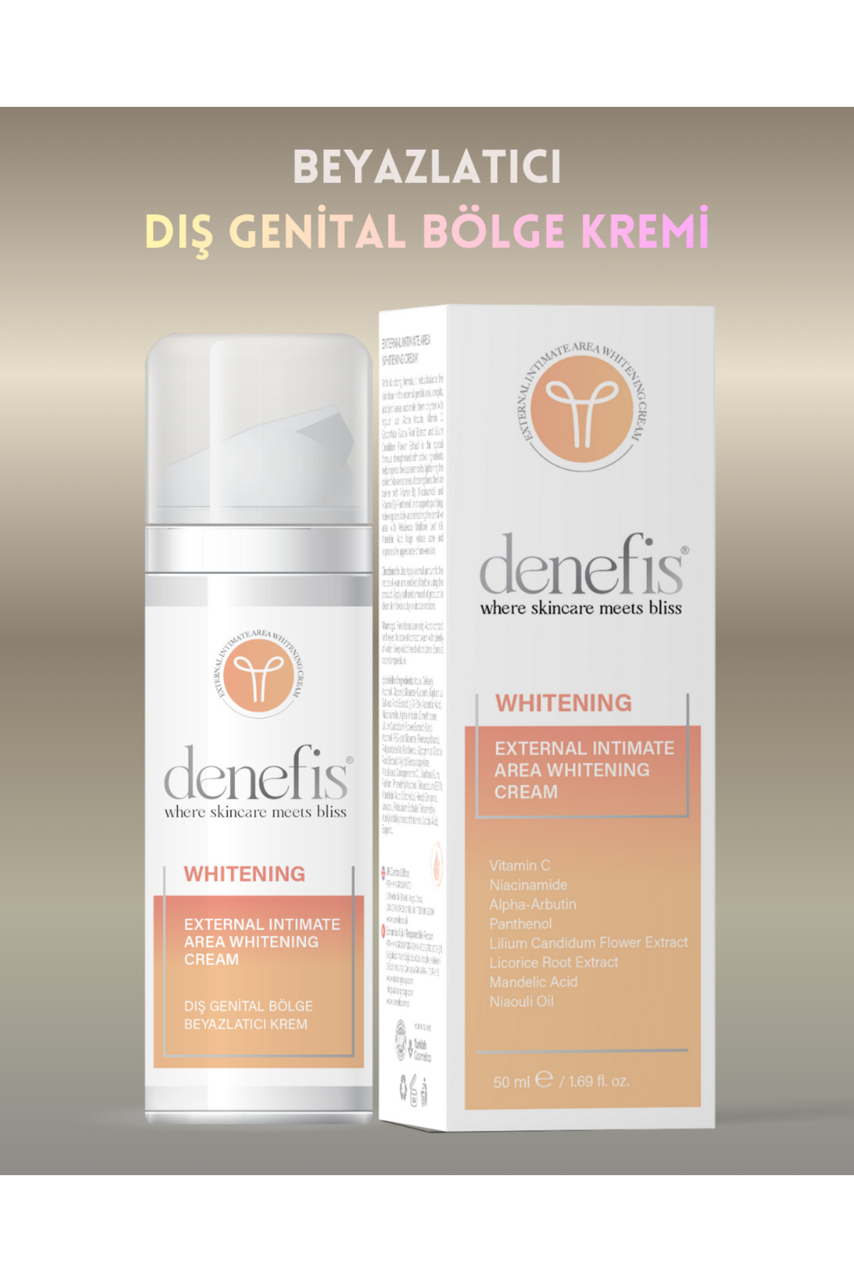 Denefis Beyazlatıcı Dış Genital Bölge Kremi-50 ml