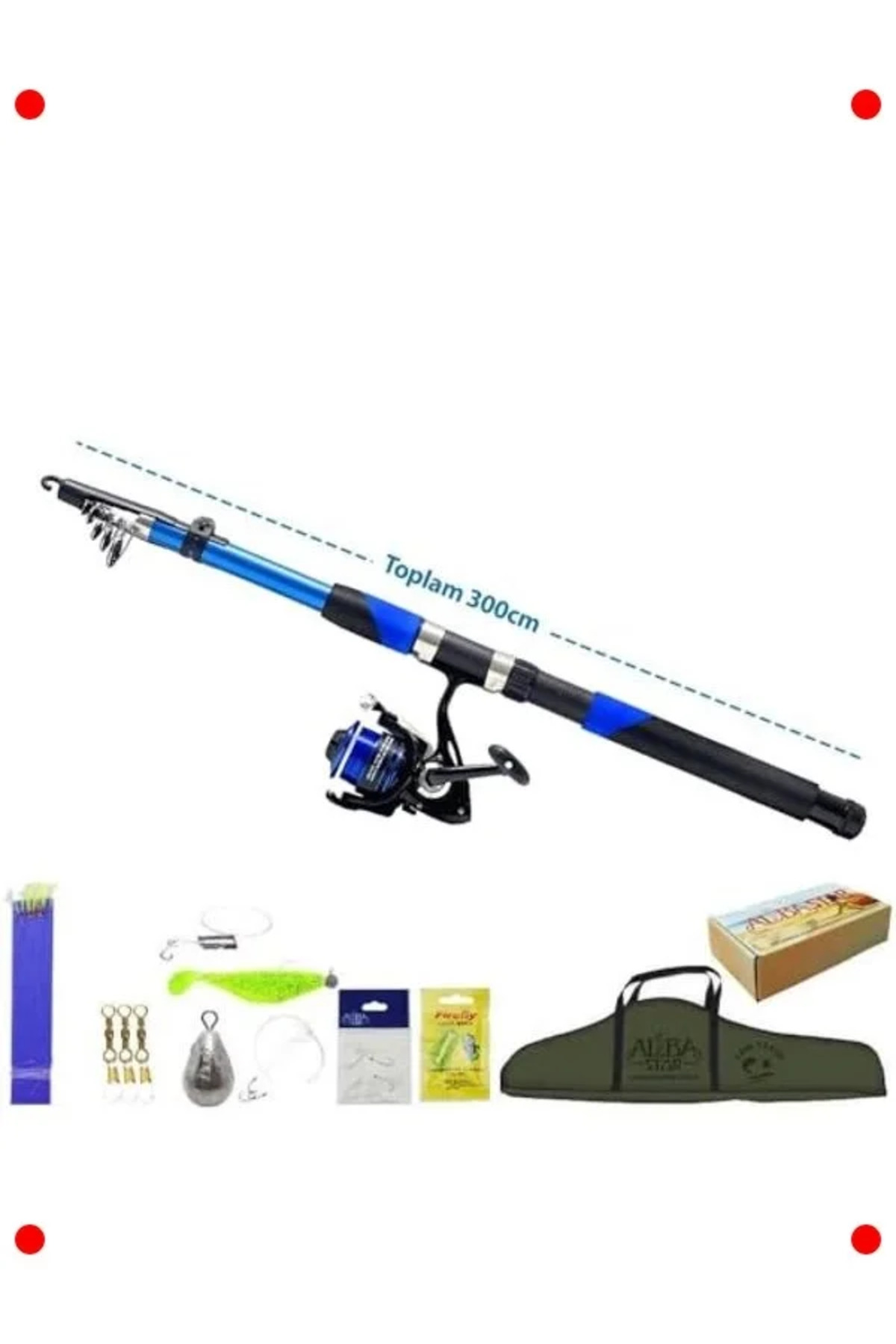 NETWORK ART Kıyı Balıkçılığı Olta Seti - 300cm Kamış