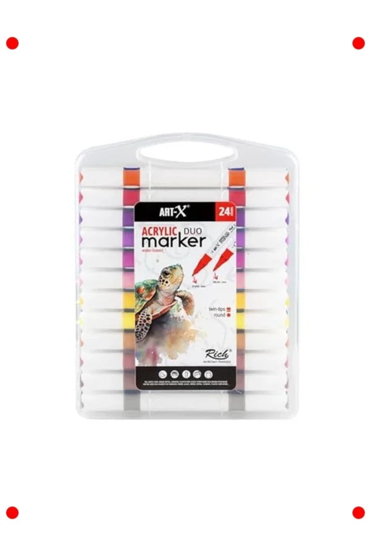 Genel Markalar 36'lı Çift Taraflı Profesyonel Akrilik Marker Seti