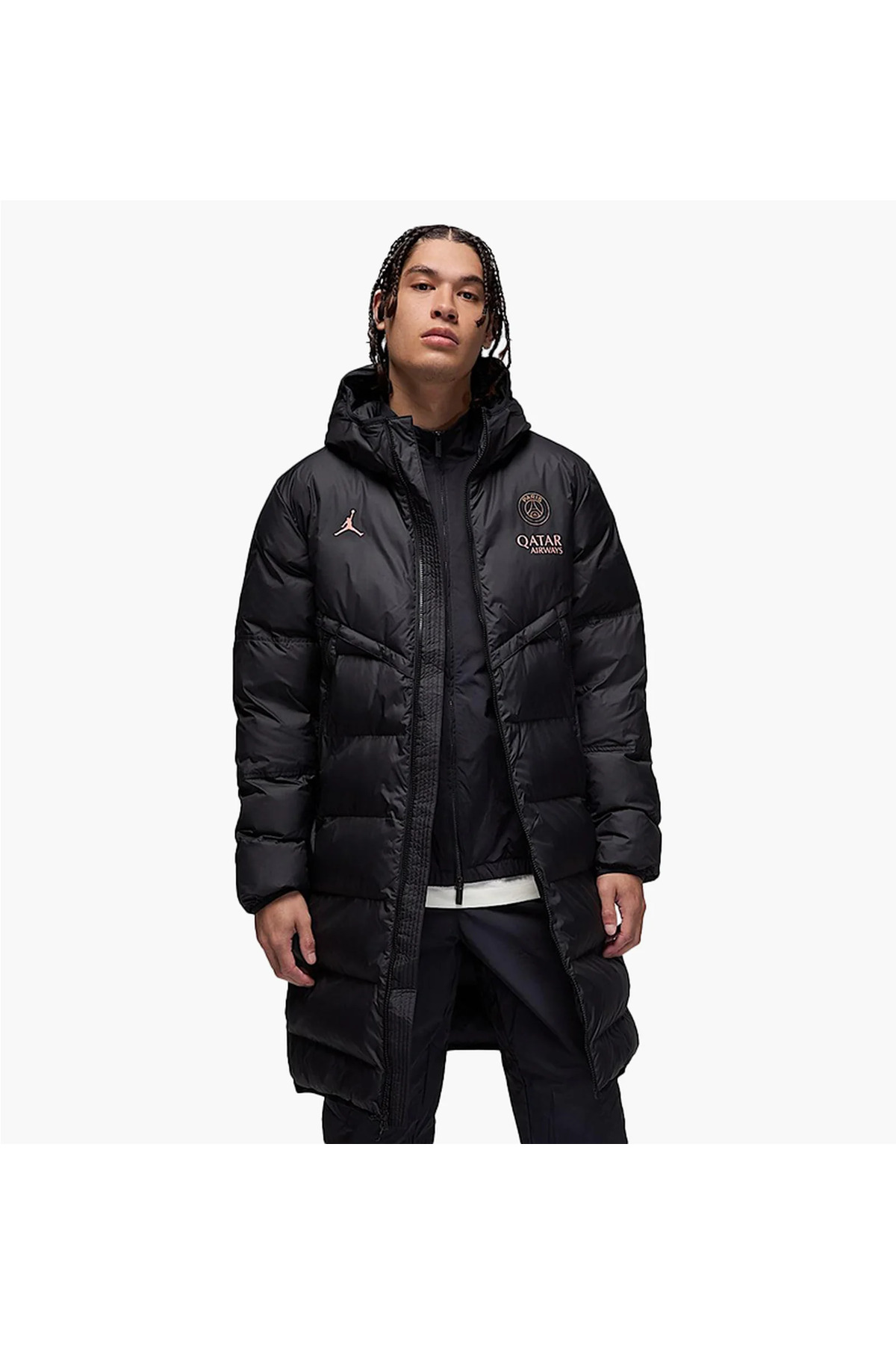 AIR JORDAN × Paris Saint-GermainロングコートXL Nike Coat Psg X Jordan 24/25 Strike Windrunner Primaloft - Black