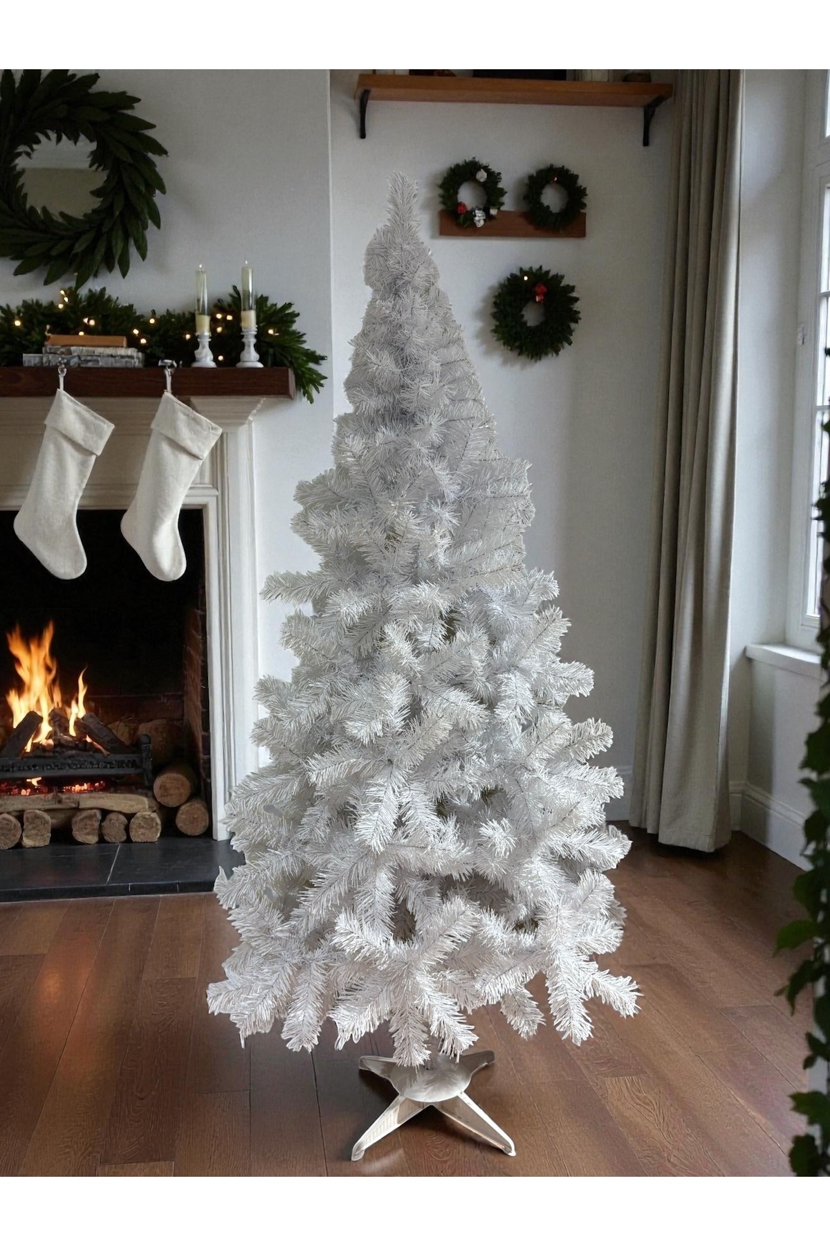 alfamer Yılbaşı Çam Ağacı Beyaz 180 Cm