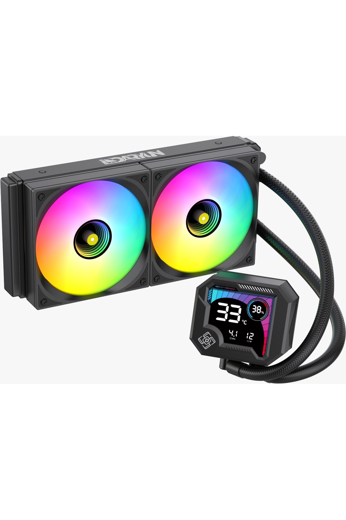 DARYUN Buzz-V2 240MM Siyah Argb Yeni Nesil ISI Göstergeli Yüksek Performanslı Sıvı Soğutması