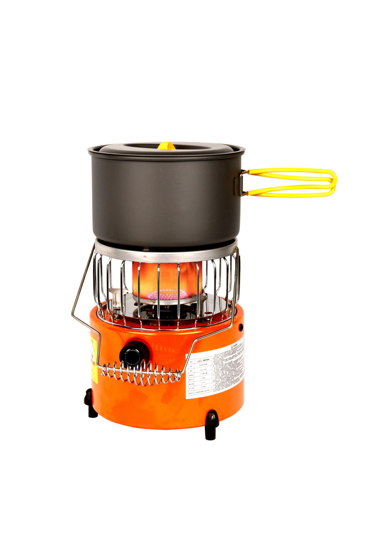 موقد تخييم محمول 2 في 1 مزود بمدخل خرطوشة غاز من الصفيح (غير متضمن)