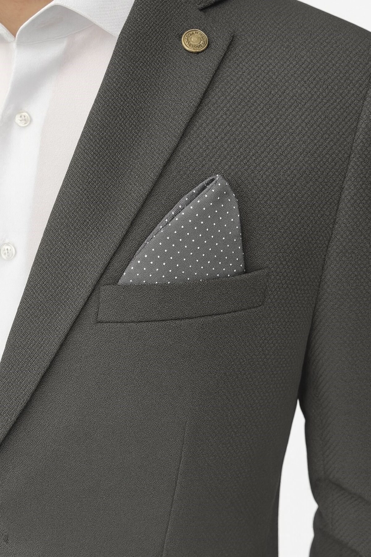 Plus Scorpion  Erkek Siyah Blazer Ceket – İtalyan Kesim, Tek Düğmeli,Çift Yırtmaçlı Şık Klasik Model - Görsel 6