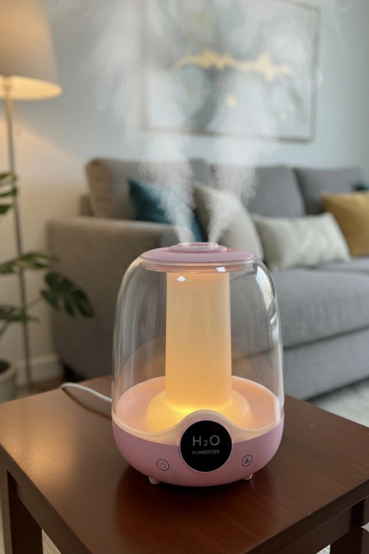 Blackbird Game Center Glr K07 Pembe Çift Spreyli Ultrasonik Sessiz Hava Nemlendirici ve Gece Lambası | 3L Kapasite