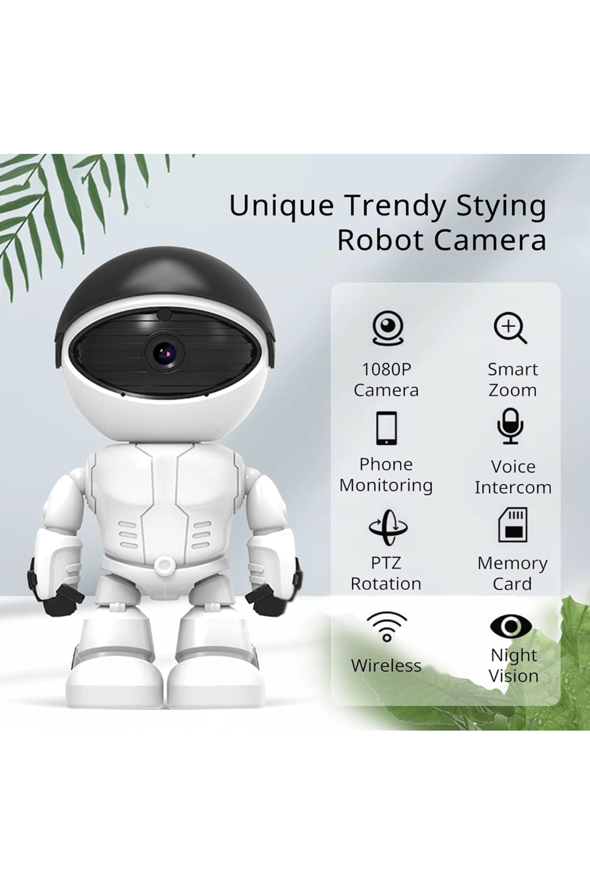 yollayenilensin Robot 1080P WiFi Akıllı Kamera – 360° Görüşlü, Hareket Takipli, Çift Yönlü Sesli Bebek & Evcil Kamer fotoğrafı 3 (önizleme)