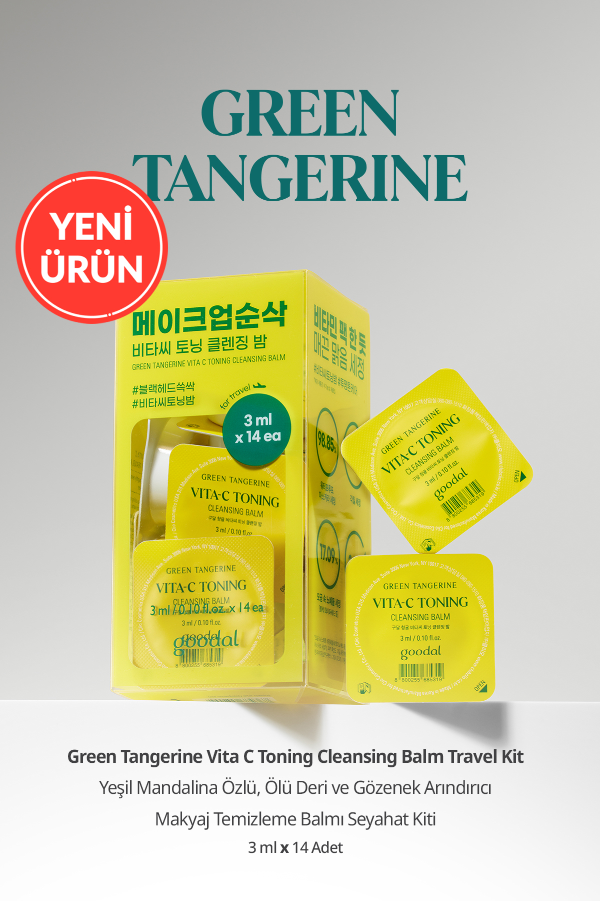 Goodal Makyaj Temizleme Balmı Seyahat Kiti Green Tangerine Vita C