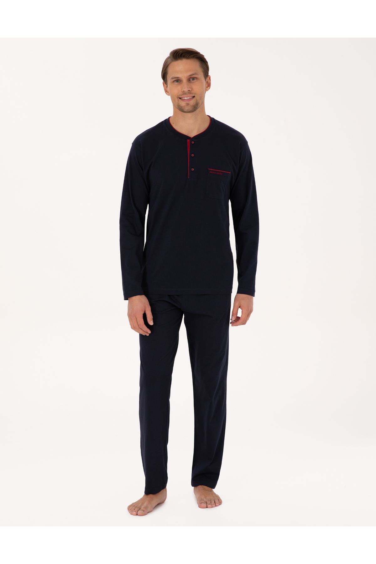 ست پیژامه و لباس خواب مردانه راسته آستین بلند | پیر کاردین Pierre Cardin 50322570 - تصویر 2