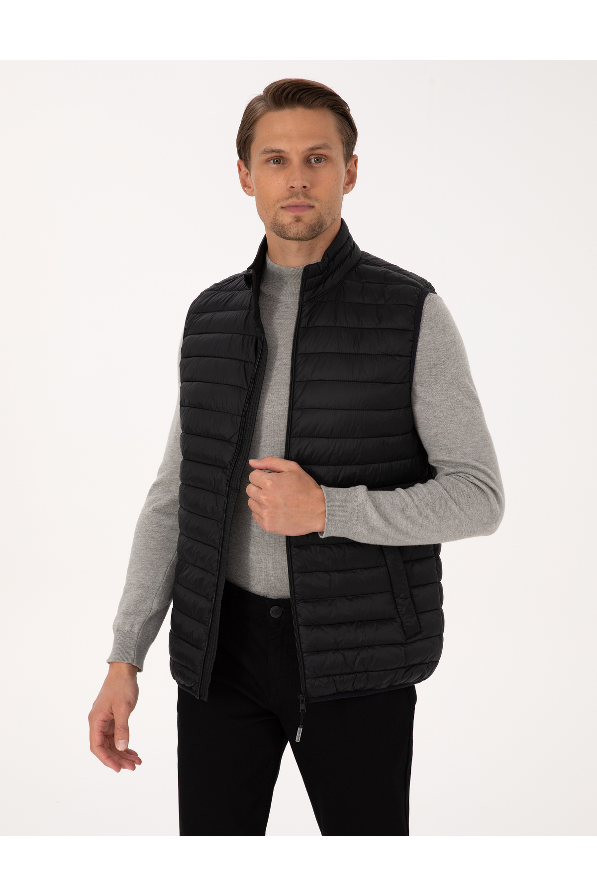 Pierre Cardin Siyah Kapitone Yelek 50313897-VR046 görsel 3