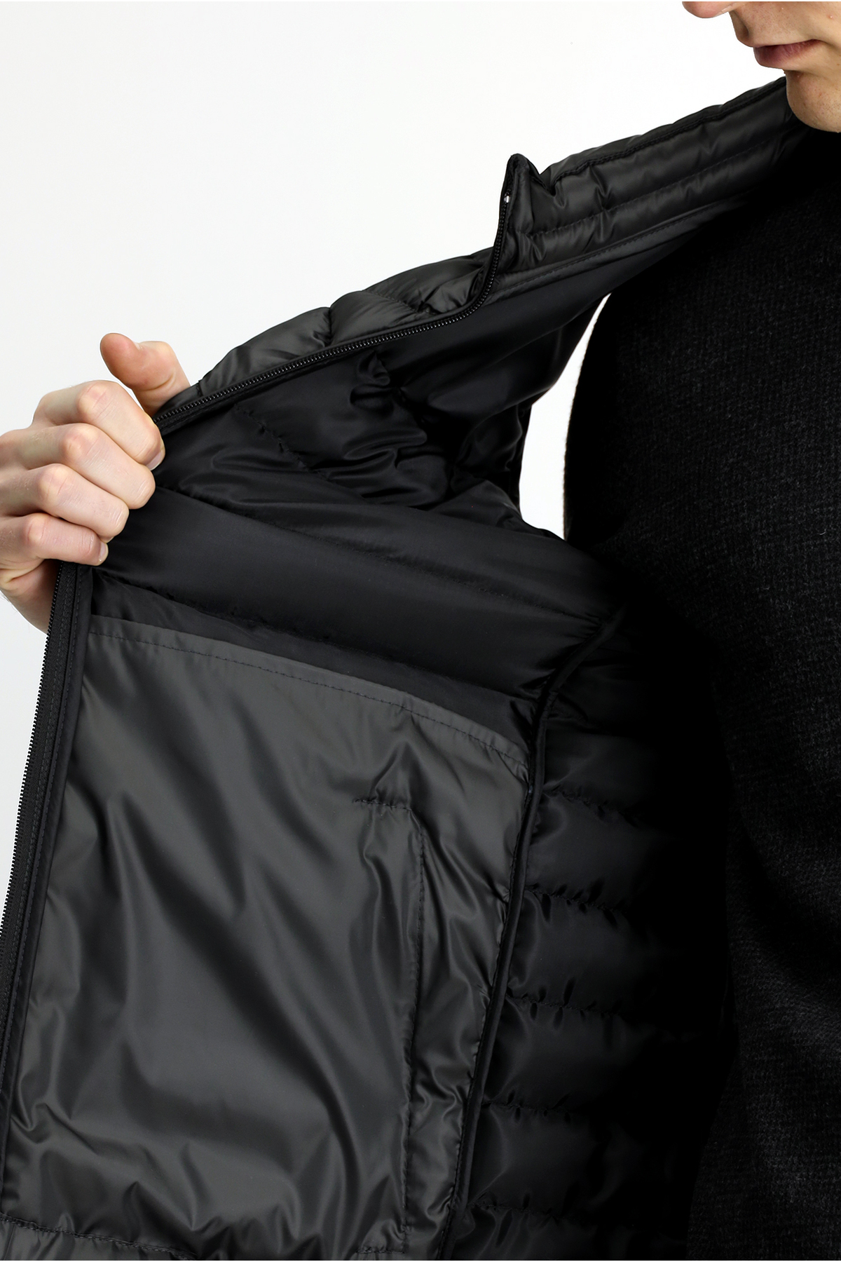 Kiğılı  Dik Yaka Fermuarlı Kapitone Spor Yelek - Görsel 6