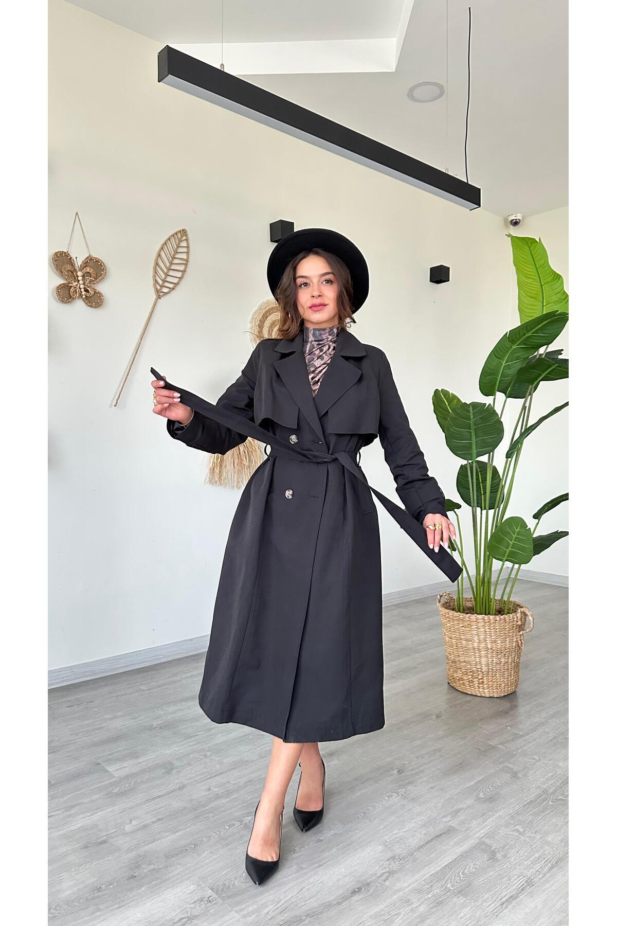 Black Trench Coats 🖤 40-80% off! Timeless Elegance Trendyol
