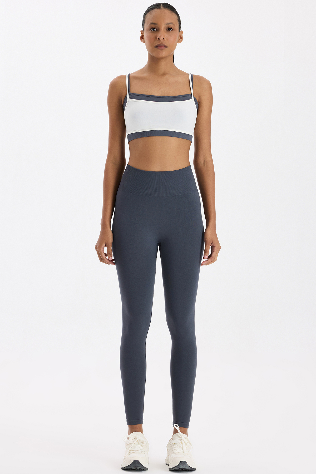 COMEUP Basic Spor Hafif Tayt Karbon Gri görsel 7