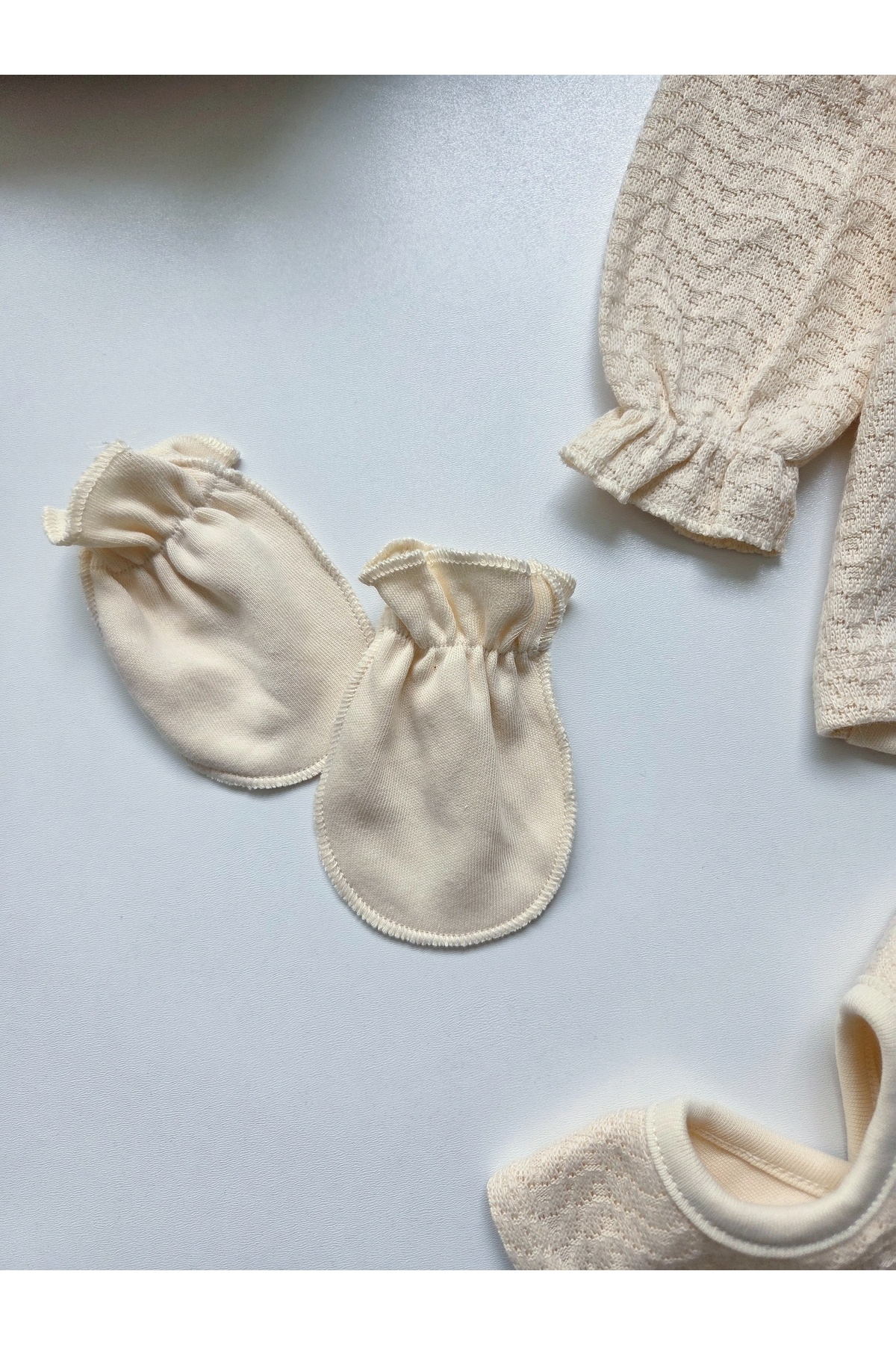 GizaKids %100 Pamuk Kız Bebek Yenidoğan 5 Parça Hastane Çıkışı Set / Mevlit fotoğrafı 7 (önizleme)