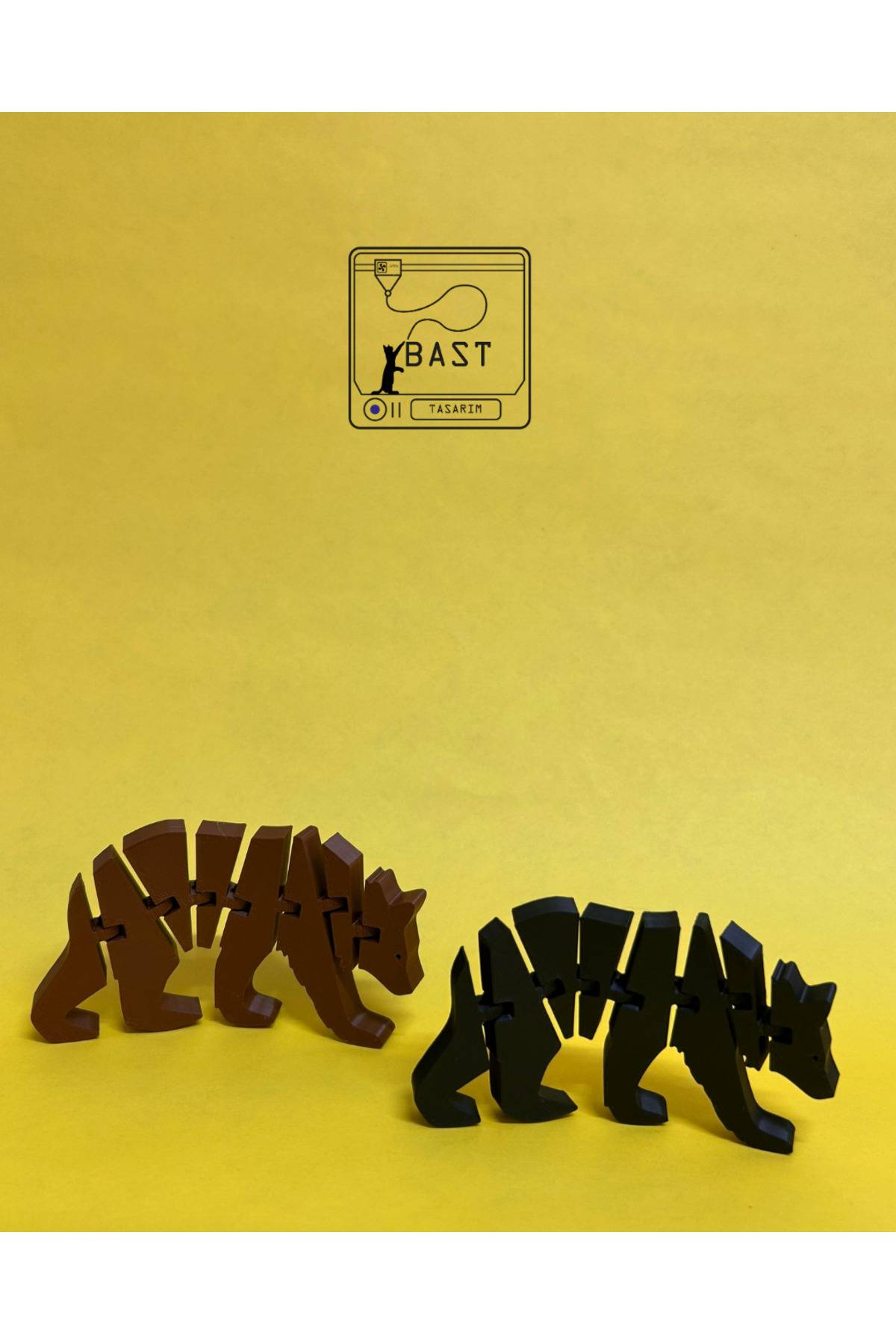 can mats Bast Tasarım 3D Yazıcı Hareketli Eklemli Ayı Oyuncak Figür