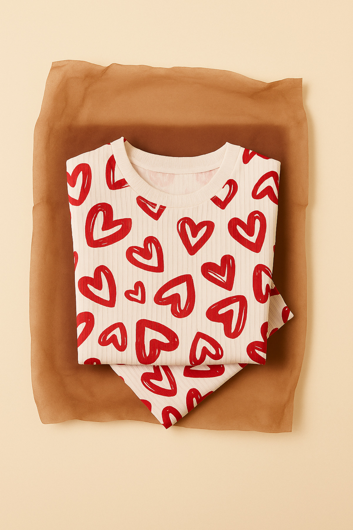 ESİLA KİDS Kız Çocuk Pijama Takımı Kalp Desenli Uzun Kollu Pamuklu 4-9 Yaş fotoğrafı 2 (önizleme)