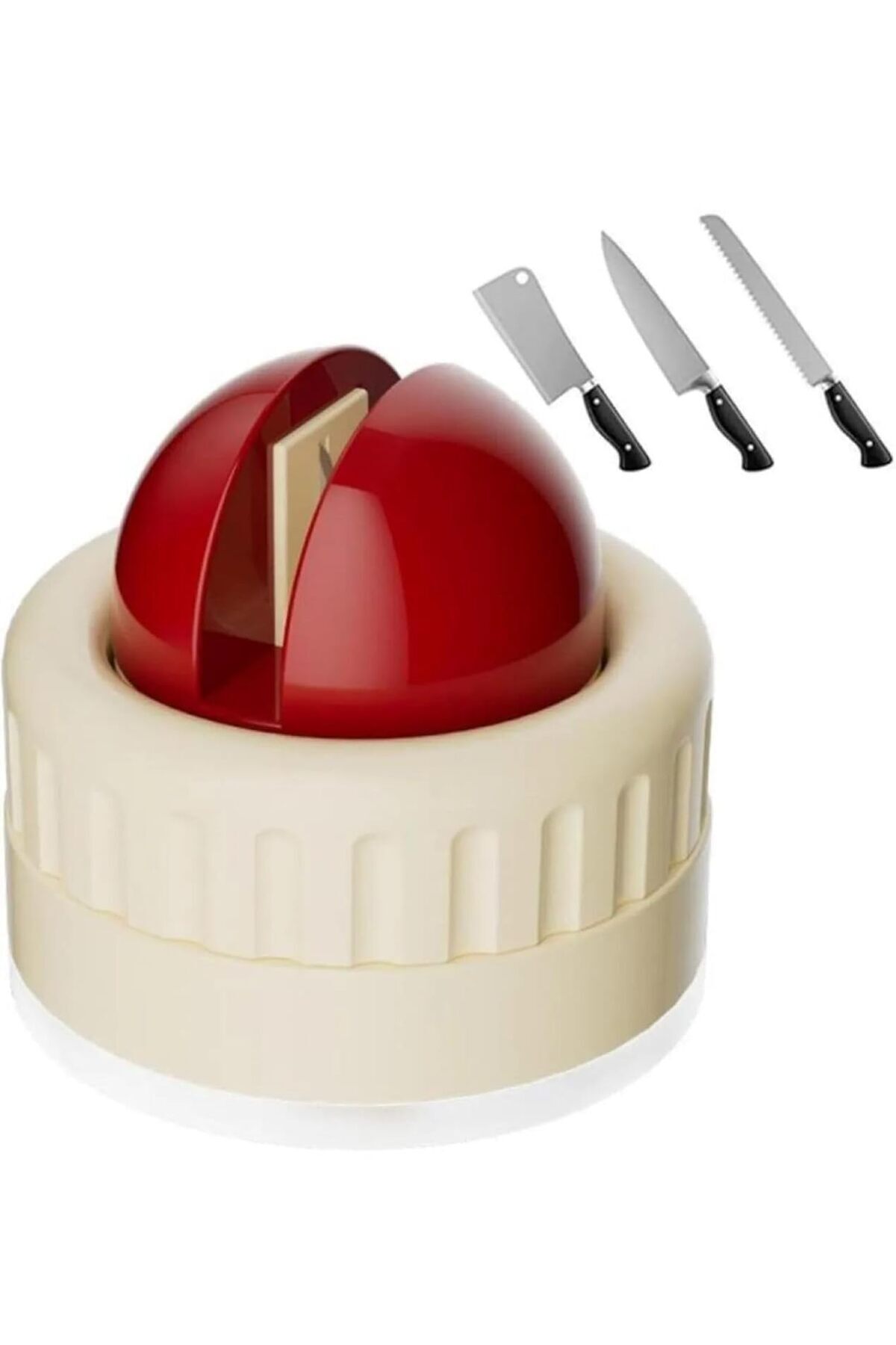 Hepta Collection Busstier Pratik Vantuzlu Bıçak Bileme Aparatı, Masa ve Düz Yüzeylere Sabitlenebilir, Ergonomik Tasar