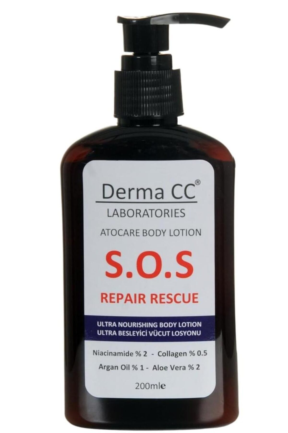 Hepta Collection DERMA CC LABORATORIES Atocare Body Lotion S.O.S Bakım - Atopik Ciltlere Özel Vücut Losyonu, 200 Mili