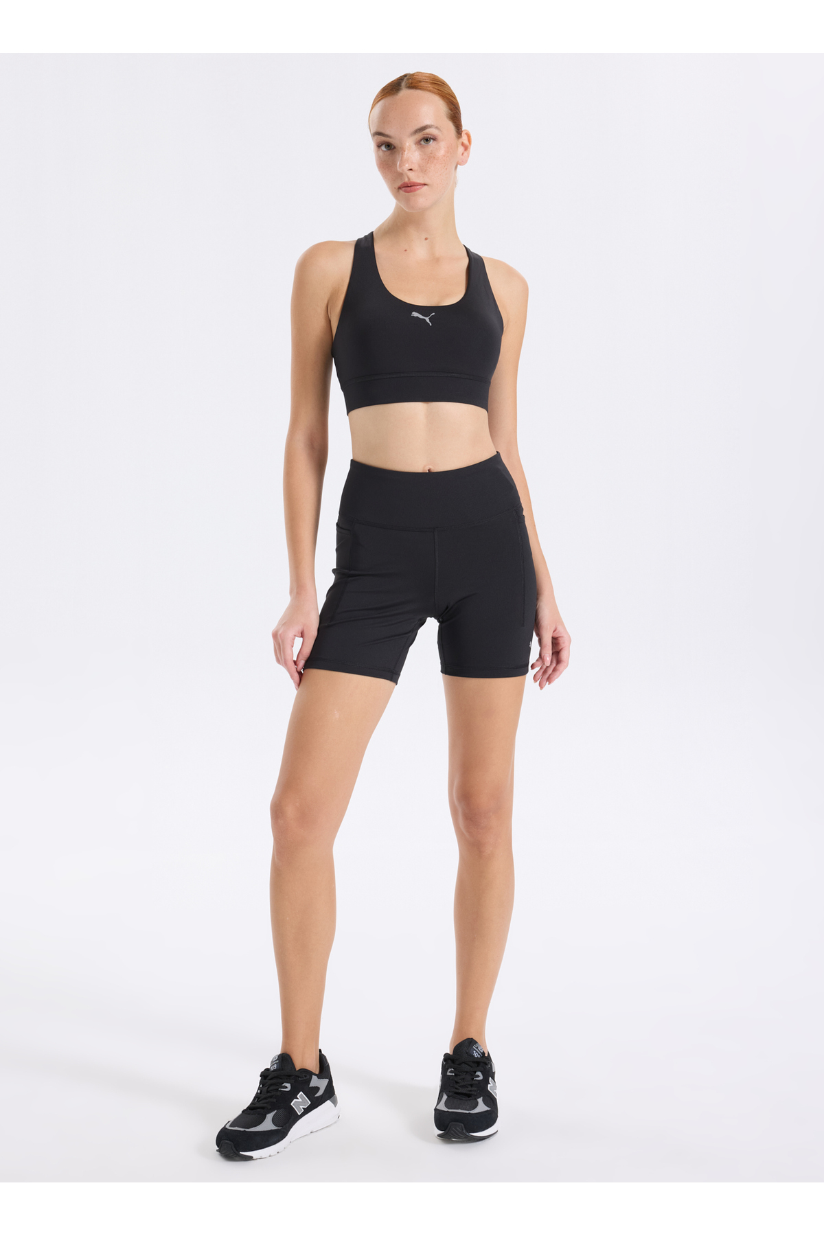 Puma 68951901 TRAINING Mid Impact Bra PU Siyah Sporcu Sütyeni görsel 2