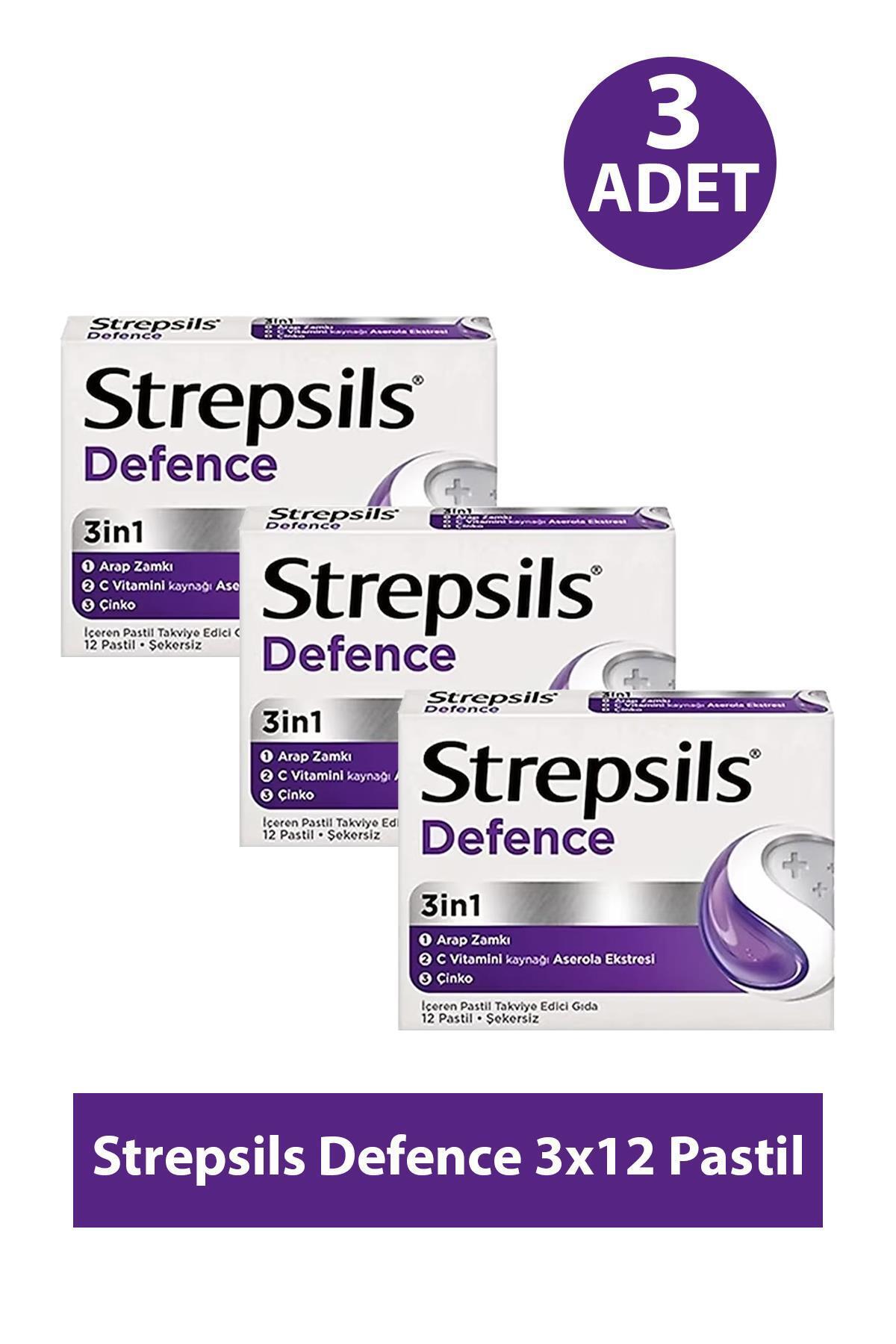 ASFSTORE Strepsils Defence 12 Pastil 3 Adet