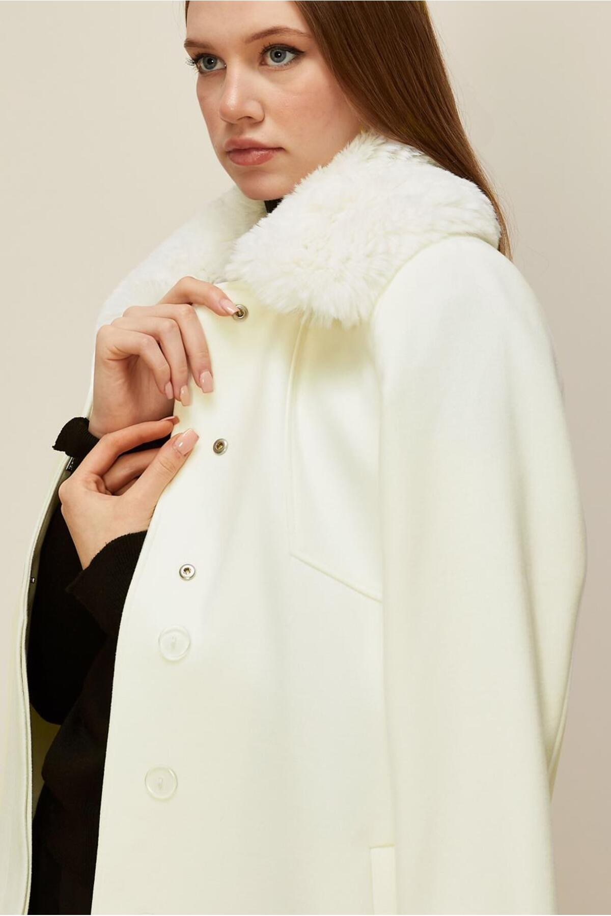 Alvina  KÜRK YAKA DETAYLI KABAN 90604 - Görsel 3