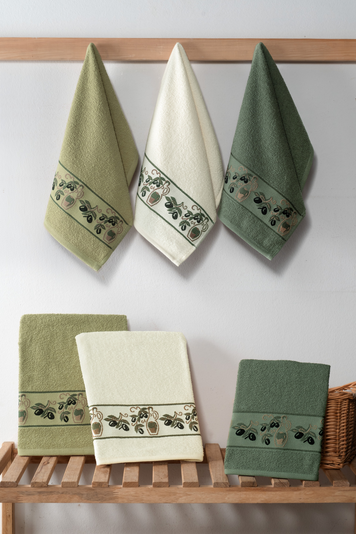 DNZGÜLCAN Комплект от 6 кухненски кърпи с мотиви 30x50 cm | 100% памучна кърпа за ръце, кърпа за подсушаване