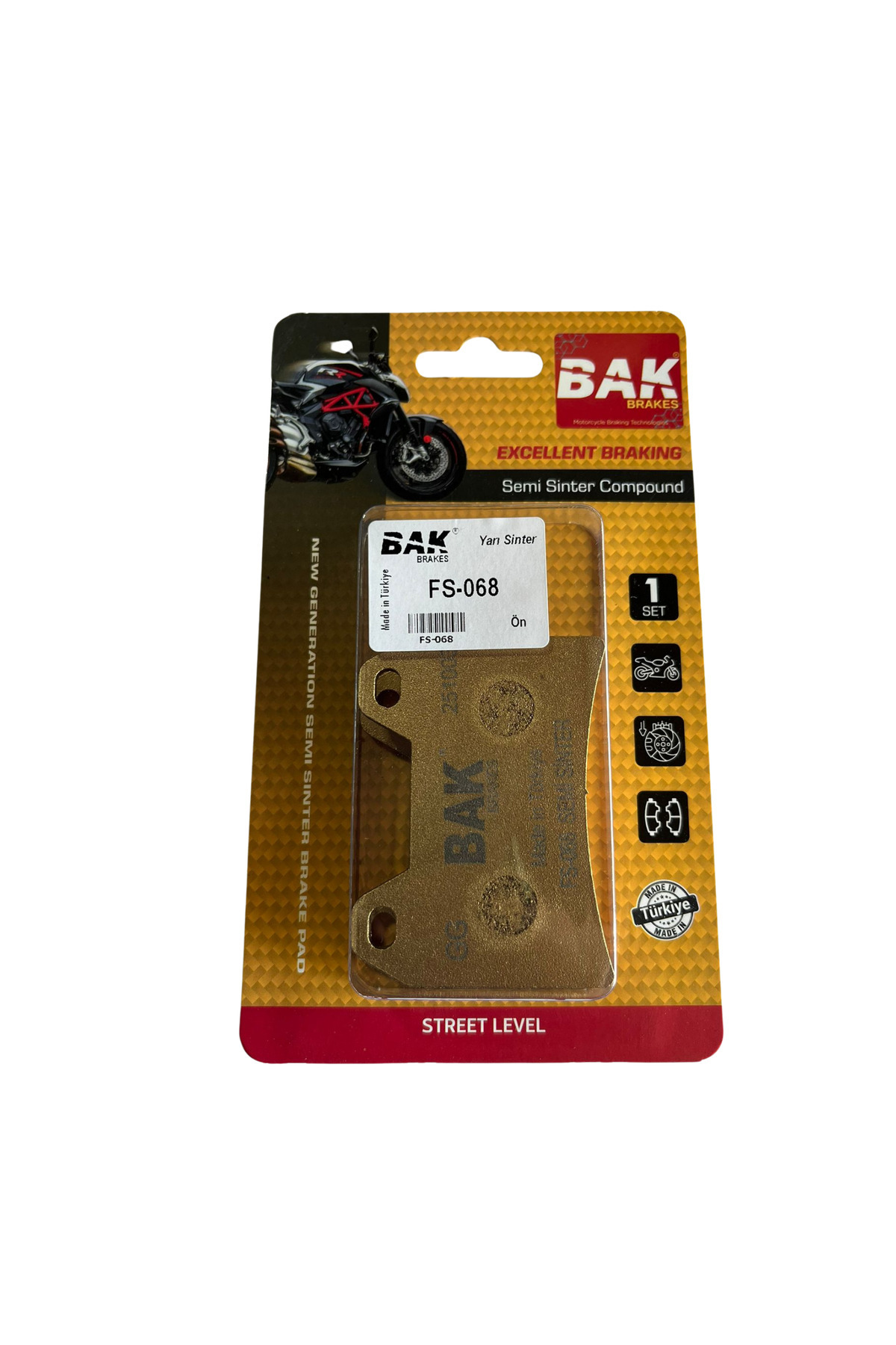 BAK BRAKES CF MOTO 700 CL-X SPORT, HERİGATE ÖN FREN BALATASI. YARI SİNTER KALİTE