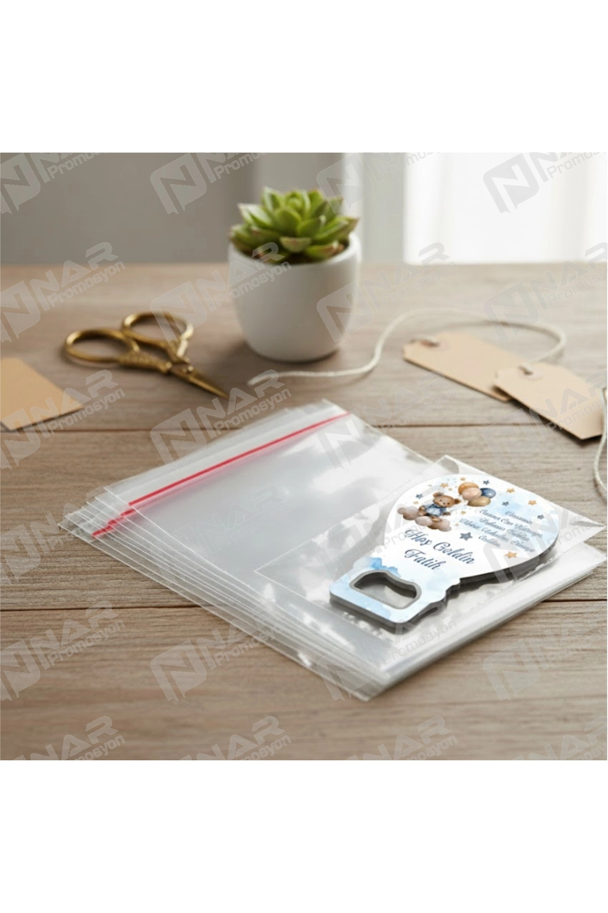 Nar Promosyon 9 x 15 cm Magnet Paketleme Jelatini, Hediyelik Ambalaj - Yapışkanlı Opp 30 - 40 - 50 Adet - Nar Pro