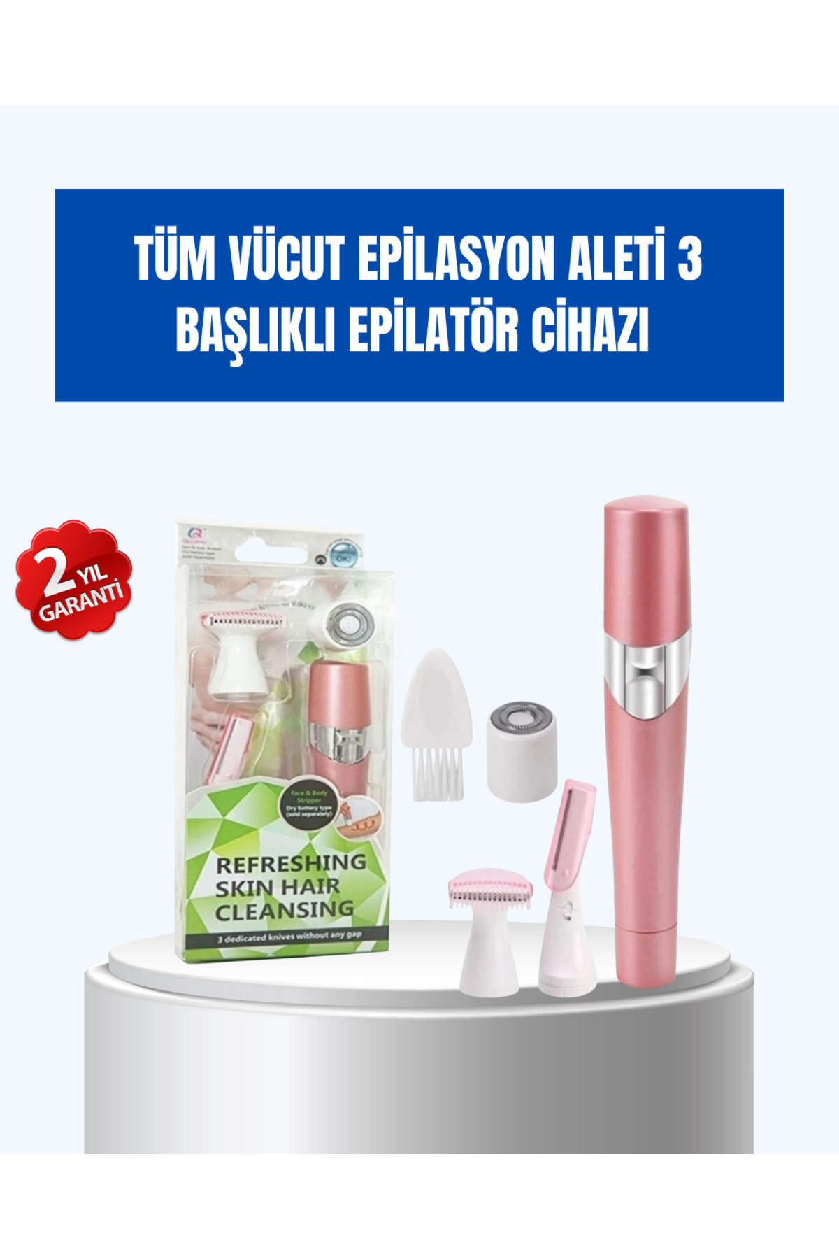 ZERO LAND DRNDS Pürüzsüz Cilt İçin Çok Fonksiyonlu (130630) Epilasyon Aleti