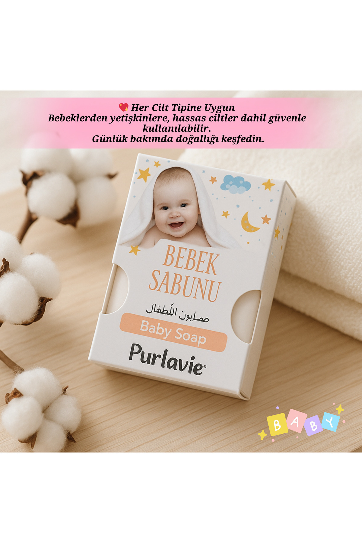 Violiva Doğal Bebek Sabunu – Hassas Ciltler İçin El Yapımı Vegan Sabun