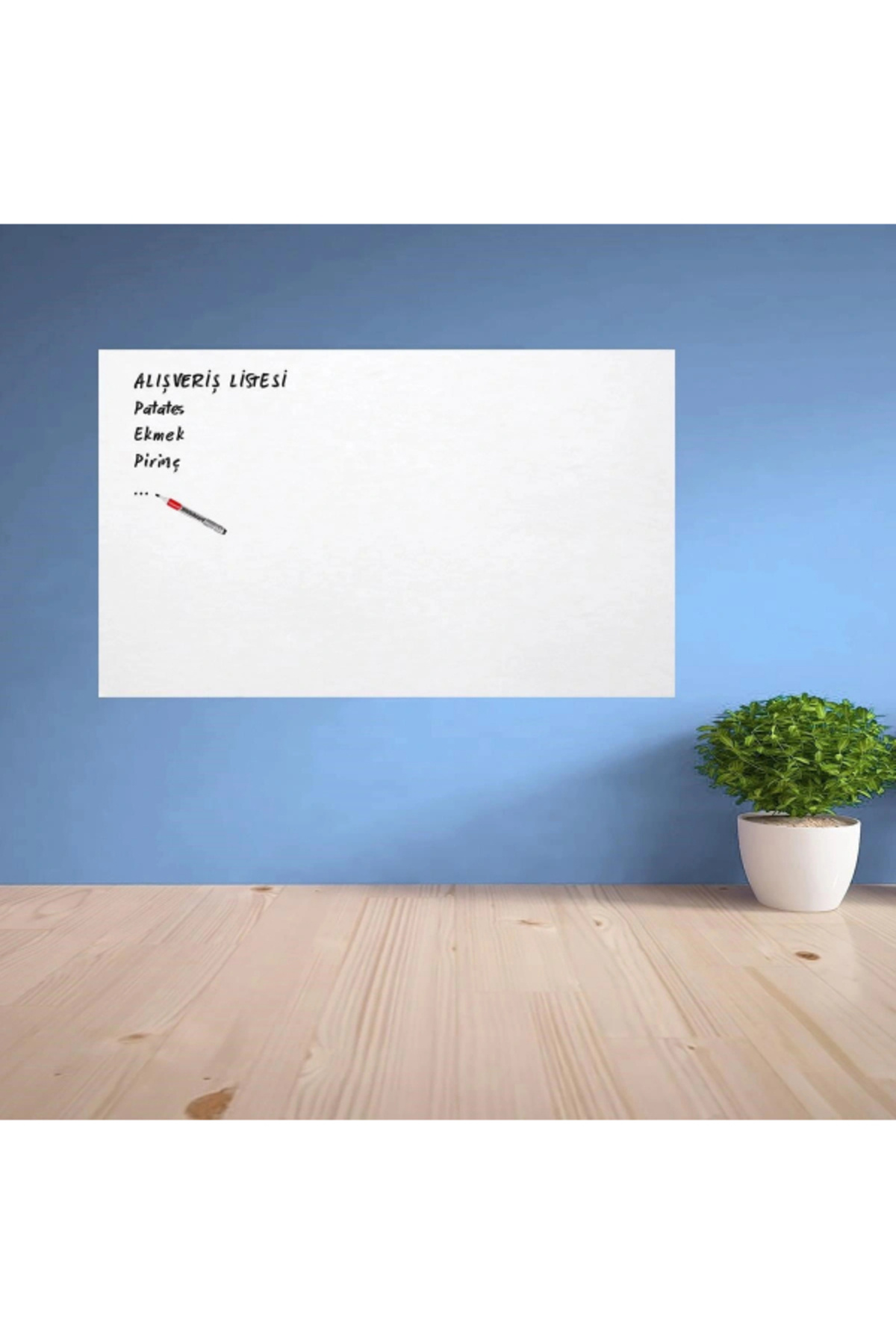 SELFBUYSELL Ders Çalışma Yazı Tahtası Manyetik Duvar Stickerı 100x60 cm (5324)