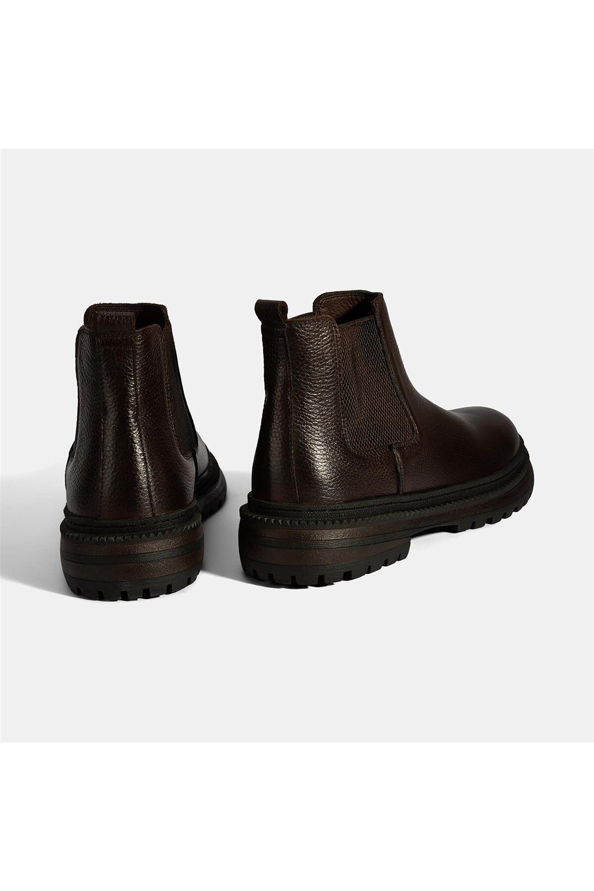 Desa  Erkek Kahve Lastik Detaylı Deri Bot - Görsel 8